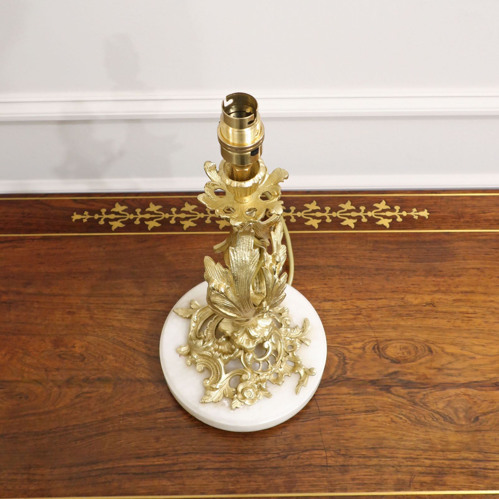 photo for sale French Rococo Style Gilt Bronze Table Lamp