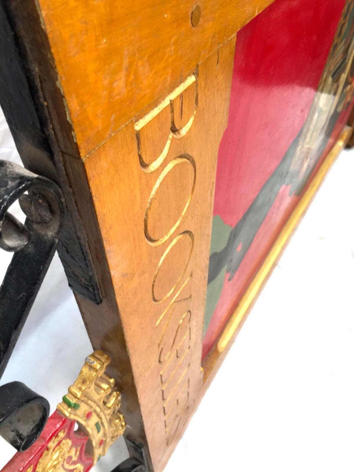 Antique Advertising Large 1930s W. H. Smith Painted Newsboy Hanging Shop Sign photo 2299.0