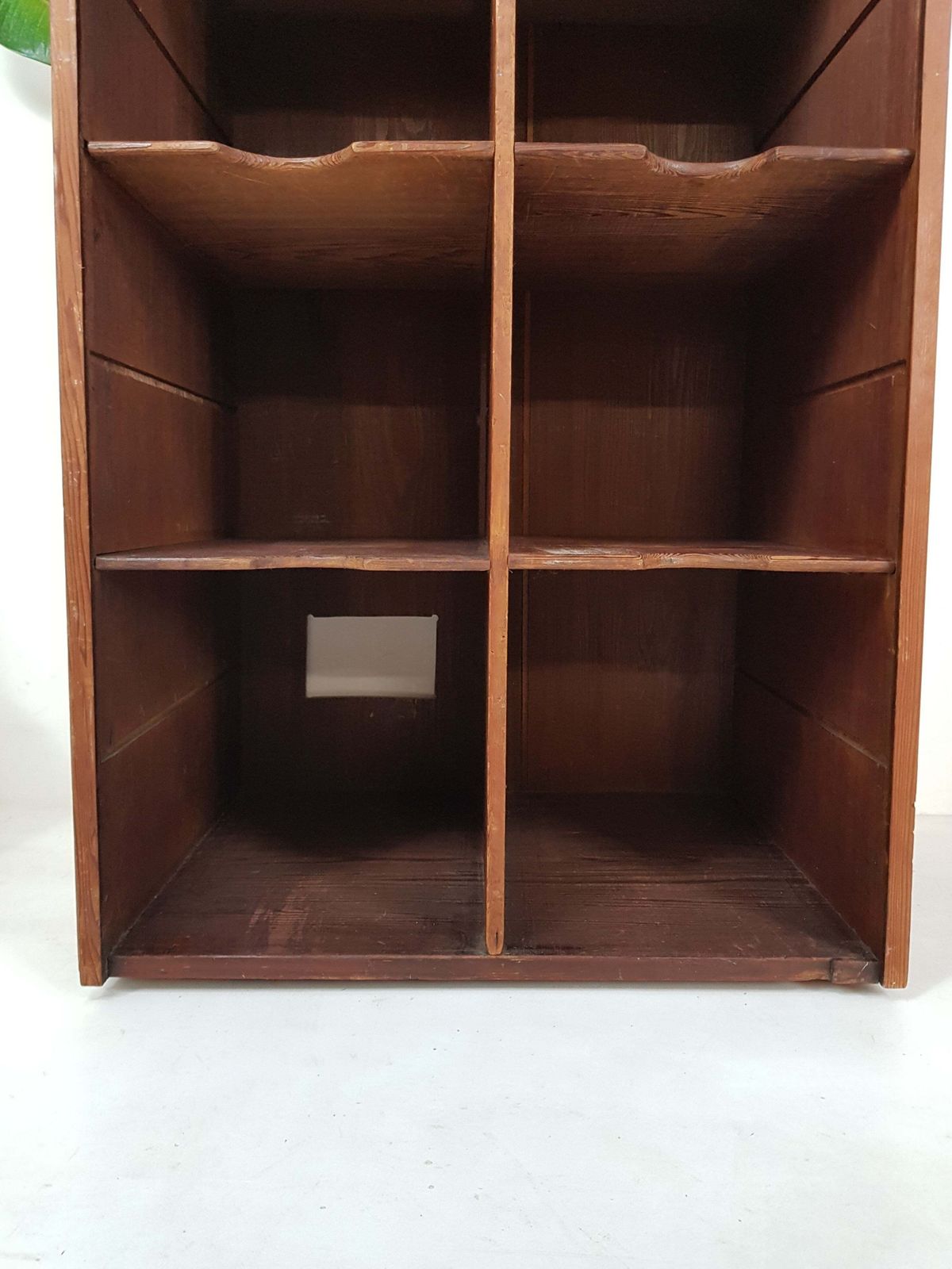 Antique Pine Shelving Unit: Record Player Stand: Vinyl Storage photo vintage