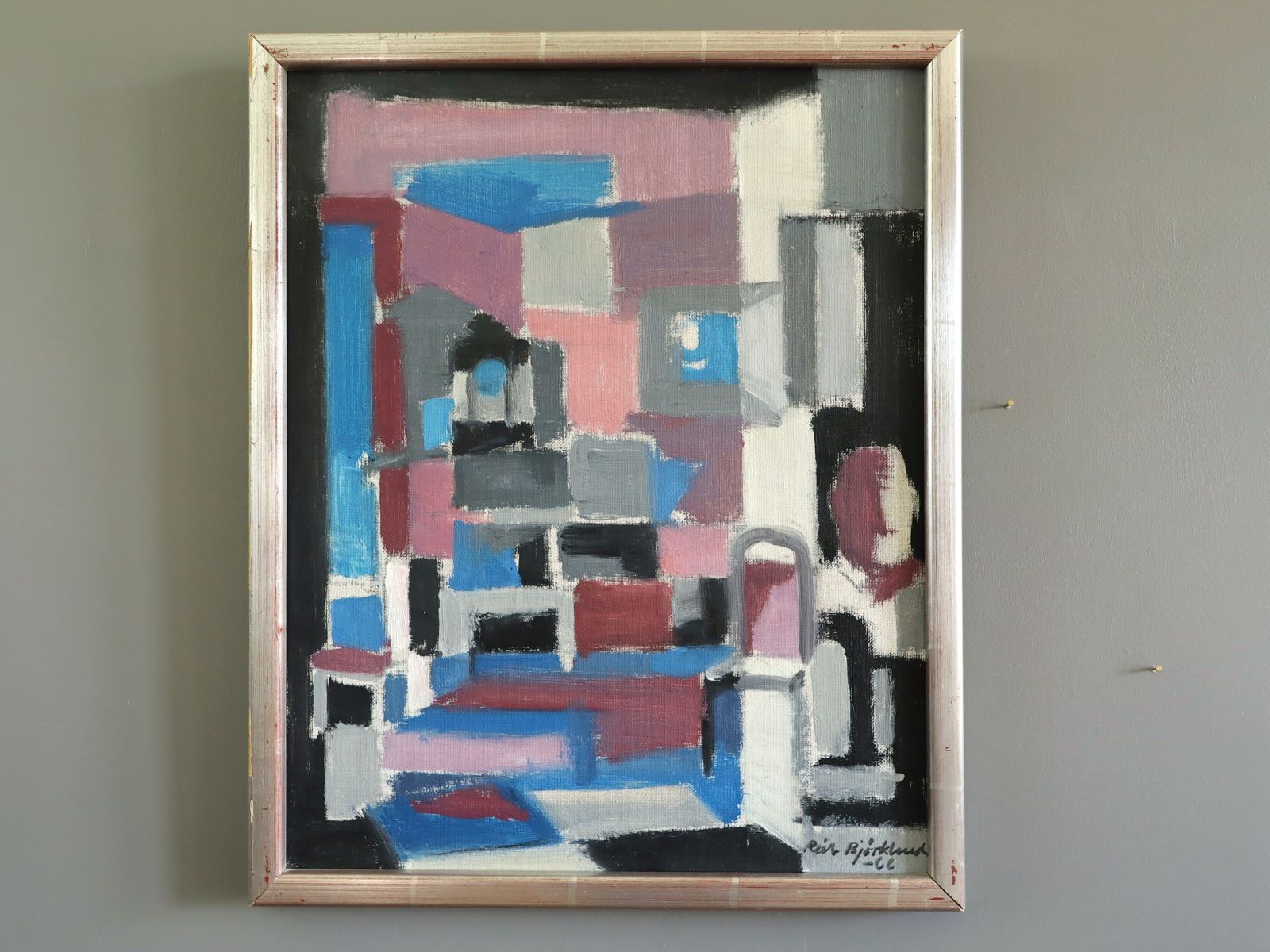 Cubist Interior With Chair Oil Painting