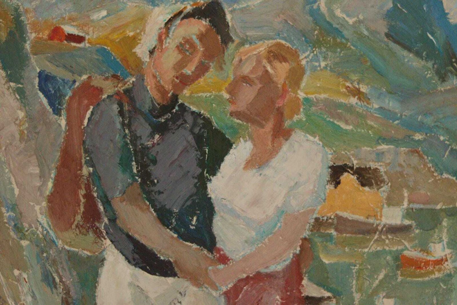 Original Mid Century Swedish Oil On Panel “View östersund – Jämtland” By Pelle Johansson – Signed & Framed 58 X 63 Cm (22.8" X 24.8") photo 330.0