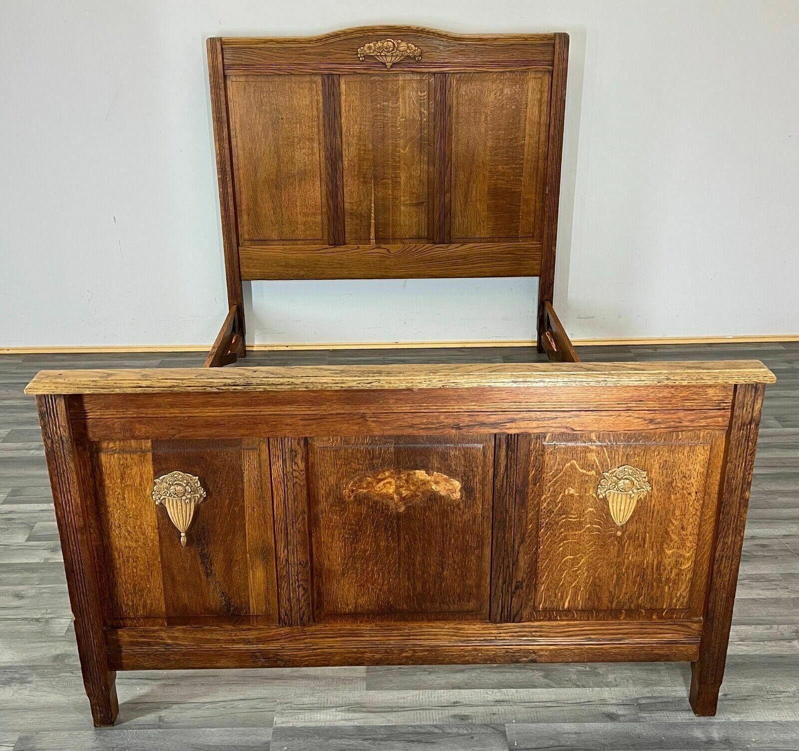 Amazing Rare Carved French Antique Double Bed