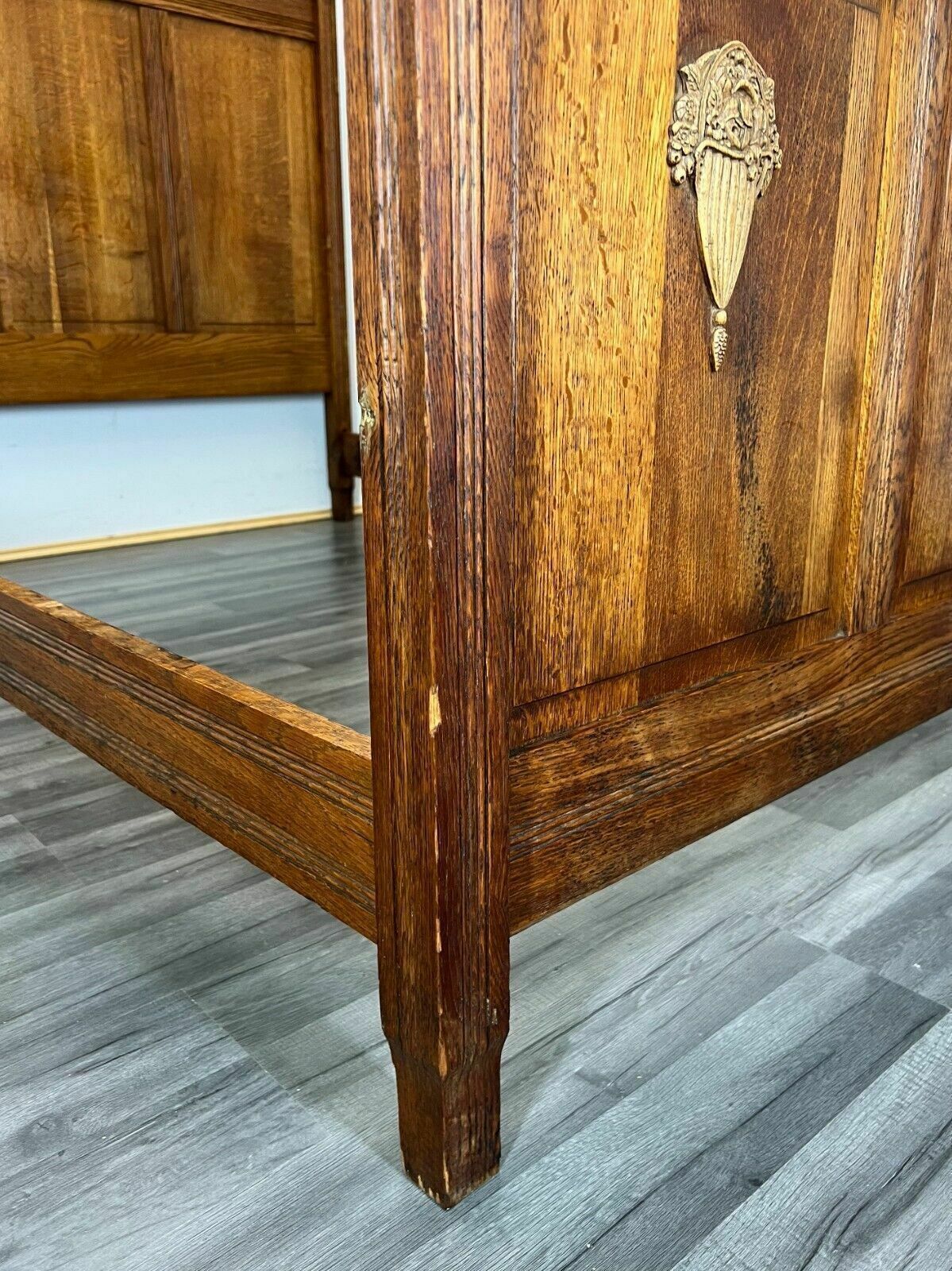 Amazing Rare Carved French Antique Double Bed photo buy