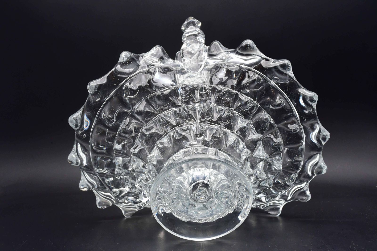 photo buy Barovier Rostrato Murano Italian Glass Basket Centerpiece Vase, 1940s