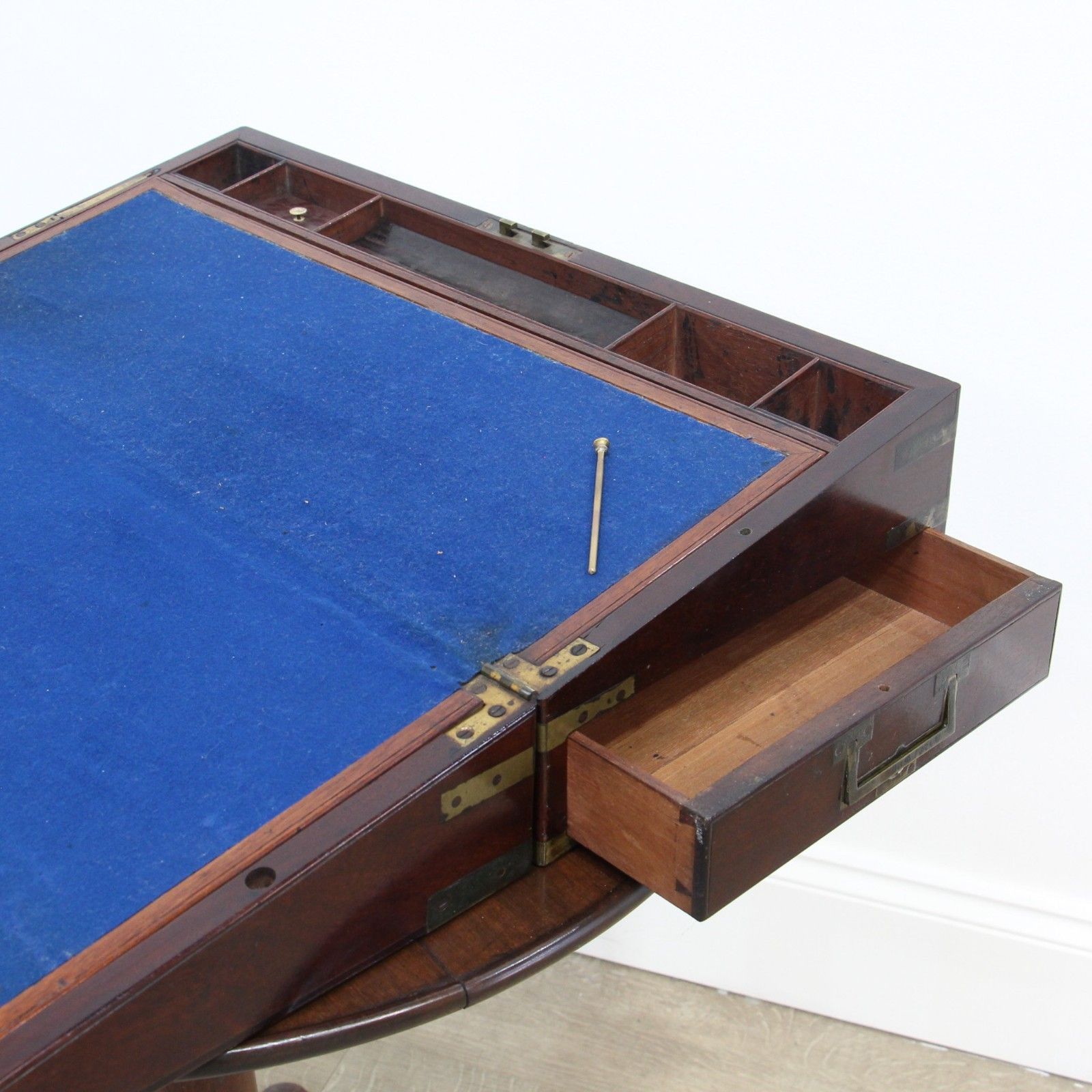 Victorian Mahogany Campaign Writing Slope photo for sale