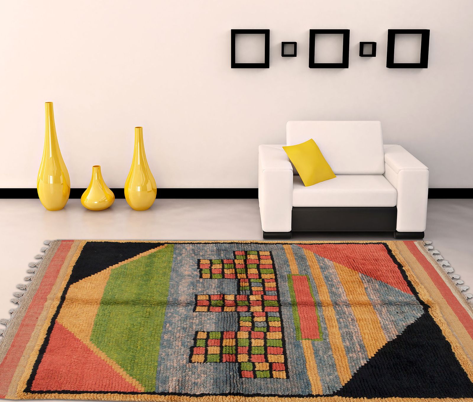 Bakhtiari Gabbeh Rug 195x162cm photo 1380.0