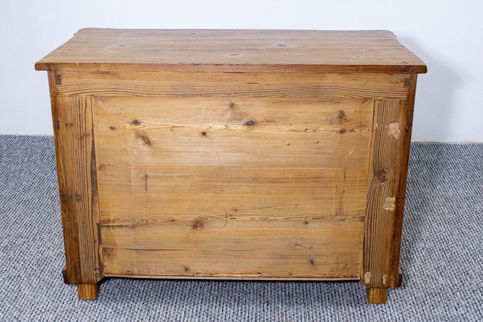 Antique Waxed Stripped Pine Chest Of 3 Drawers, Late 19th Century photo 705.0