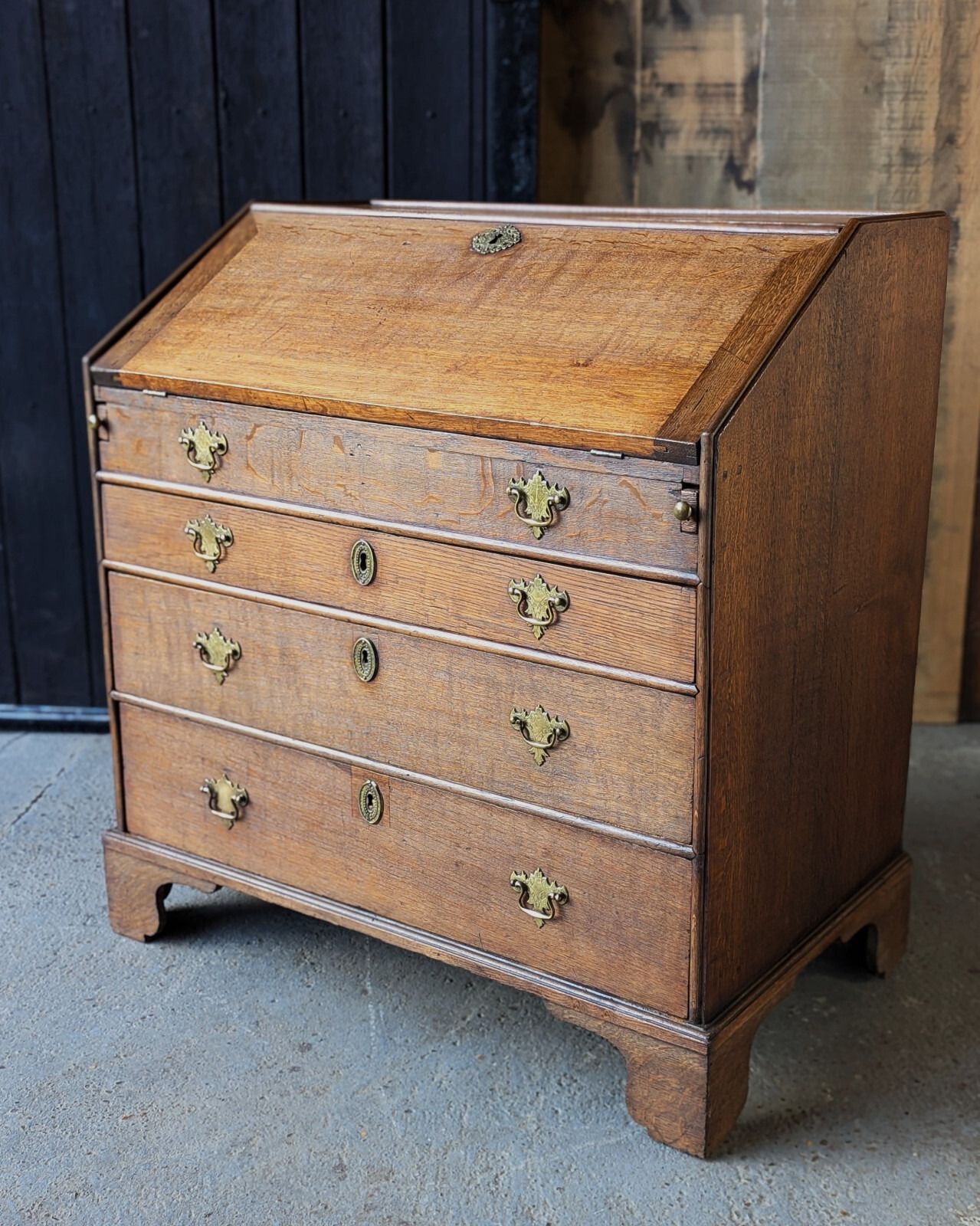 Antique Oak Bureau (Delivery Available) George II C1750