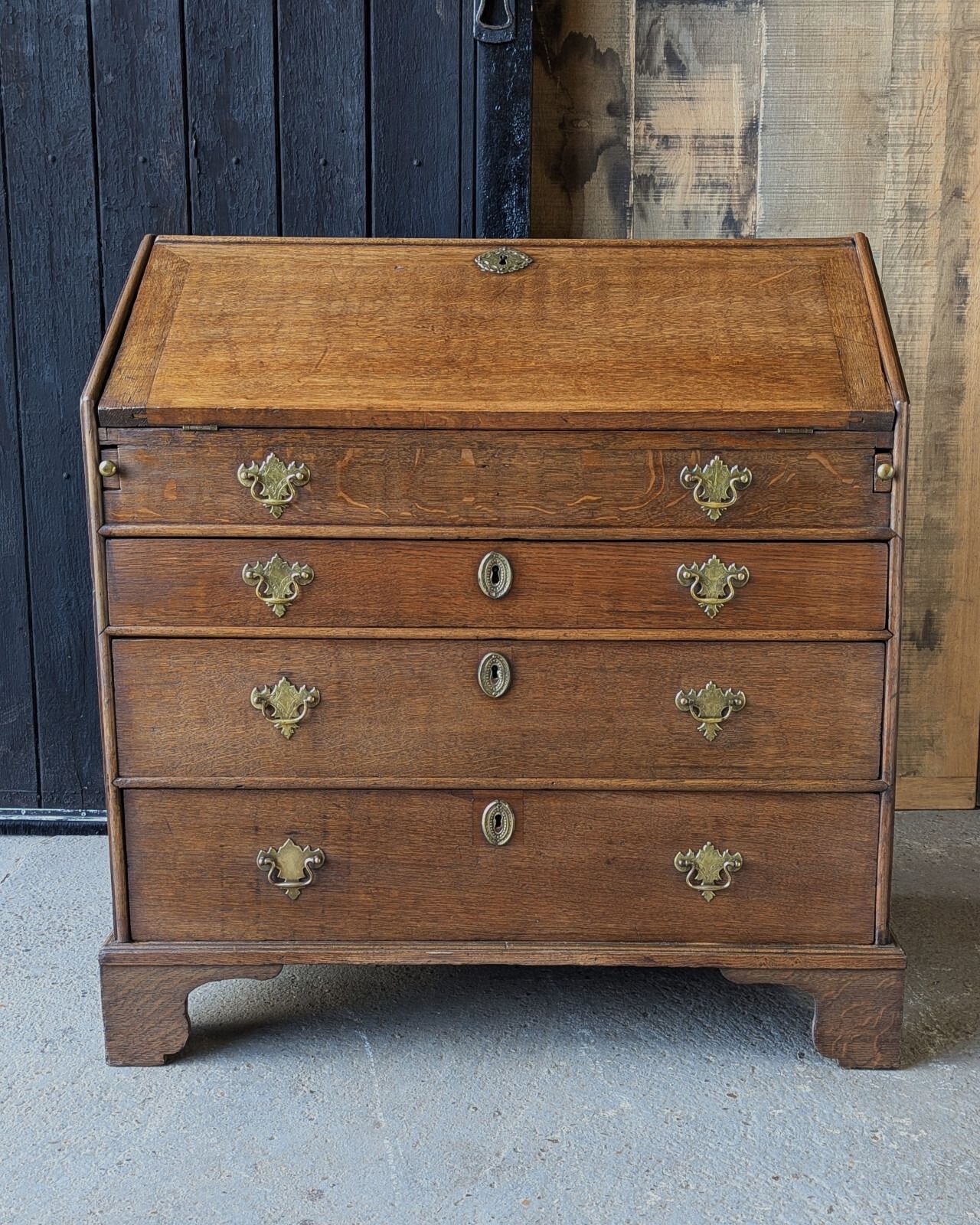 photo furniture Antique Oak Bureau (Delivery Available) George II C1750