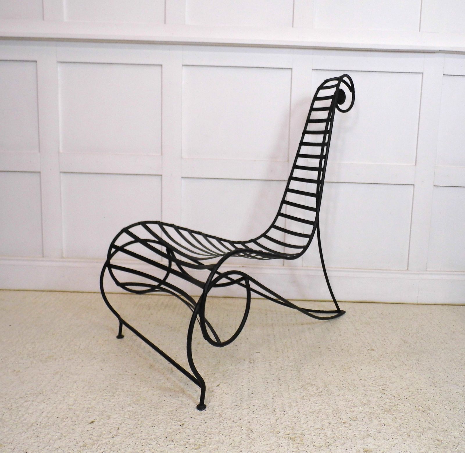 Designer Andre Dubreuil Steel Spine Chair 1990s Decorative Arts photo furniture