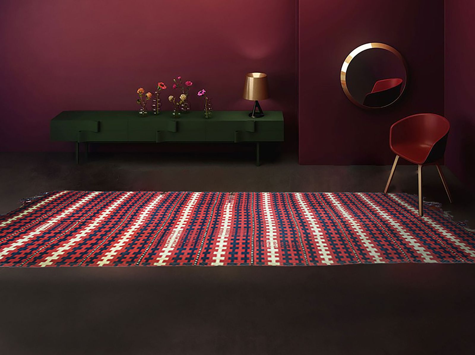 Antique Uzbak Flatweave Carpet 380x194cm photo for sale