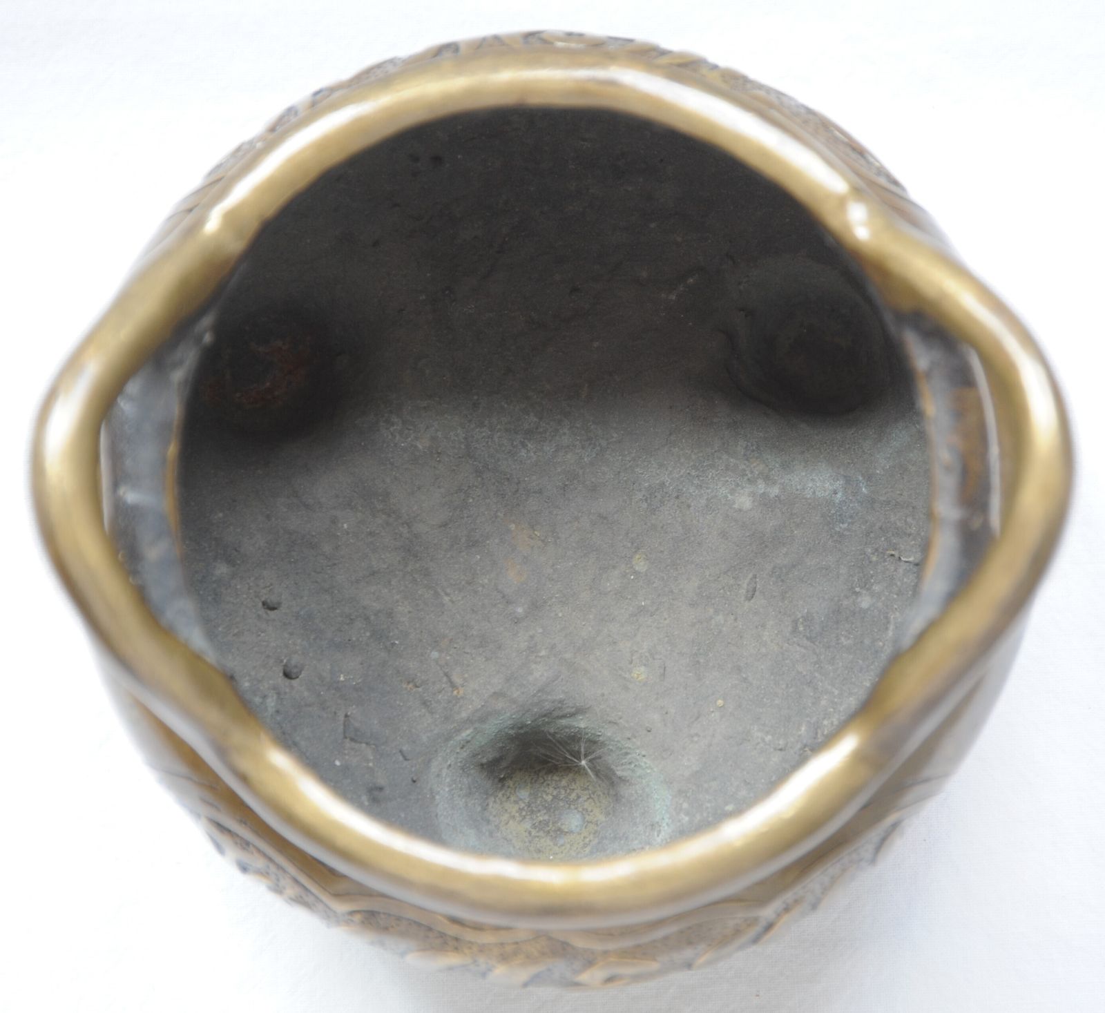Antique Sino Islamic Qing Dynasty Bronze Censer With Xuande Mark photo vinterior