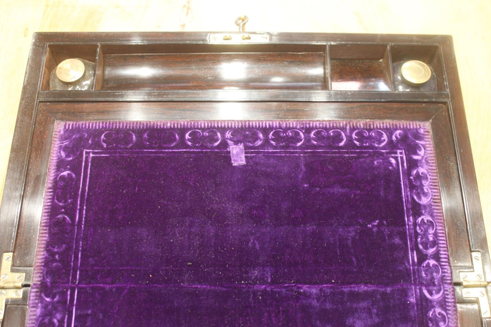 A Regency Period Rosewood And Brass Inlaid Writing Slope photo buy