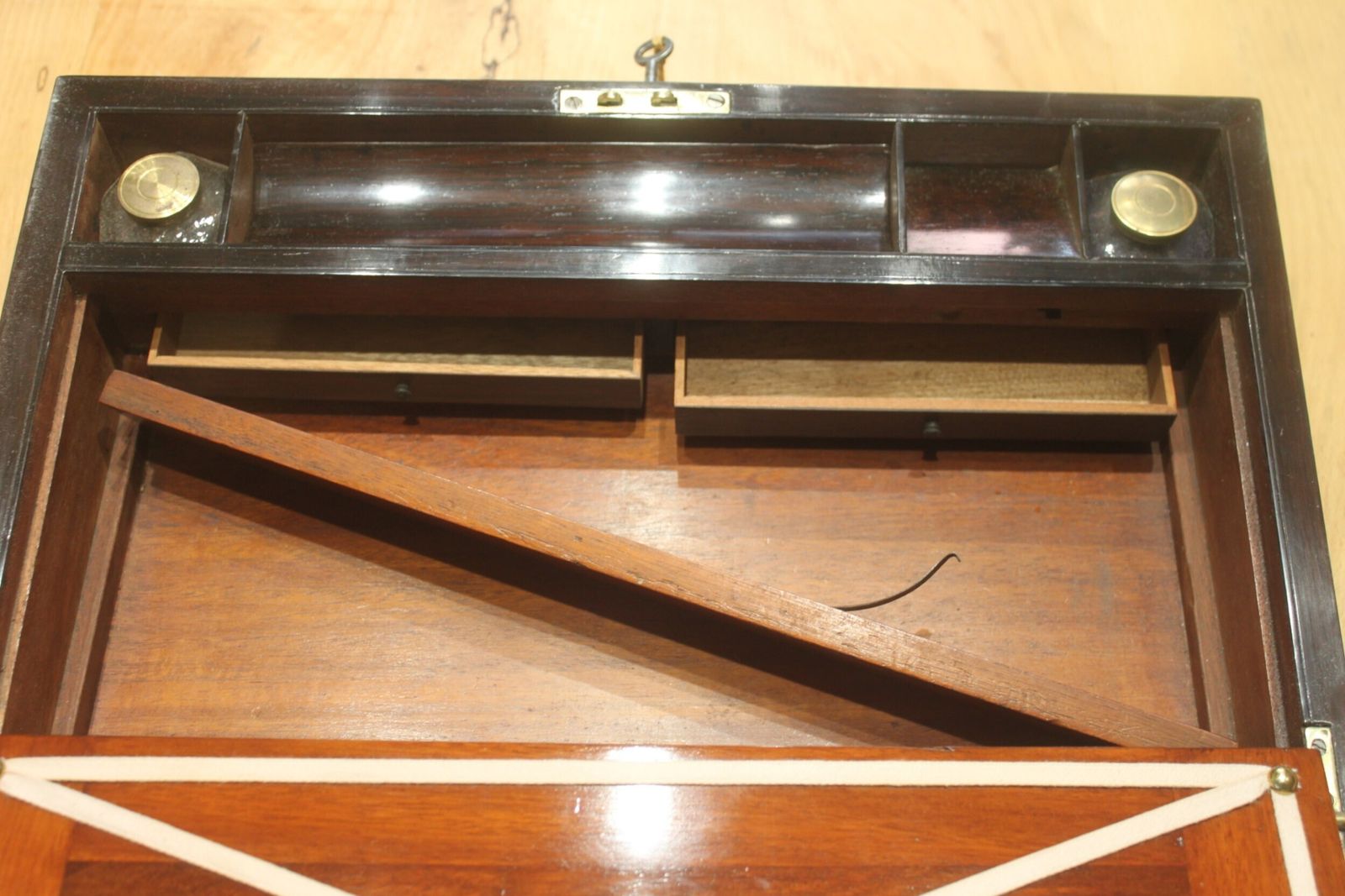 photo for sale A Regency Period Rosewood And Brass Inlaid Writing Slope