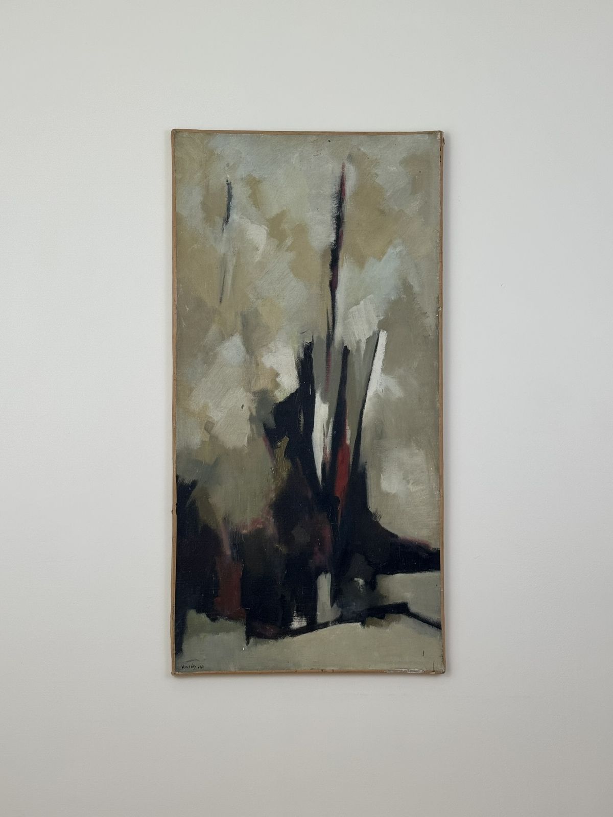Abstract Oil Painting By Marie Louise Hardy 1961