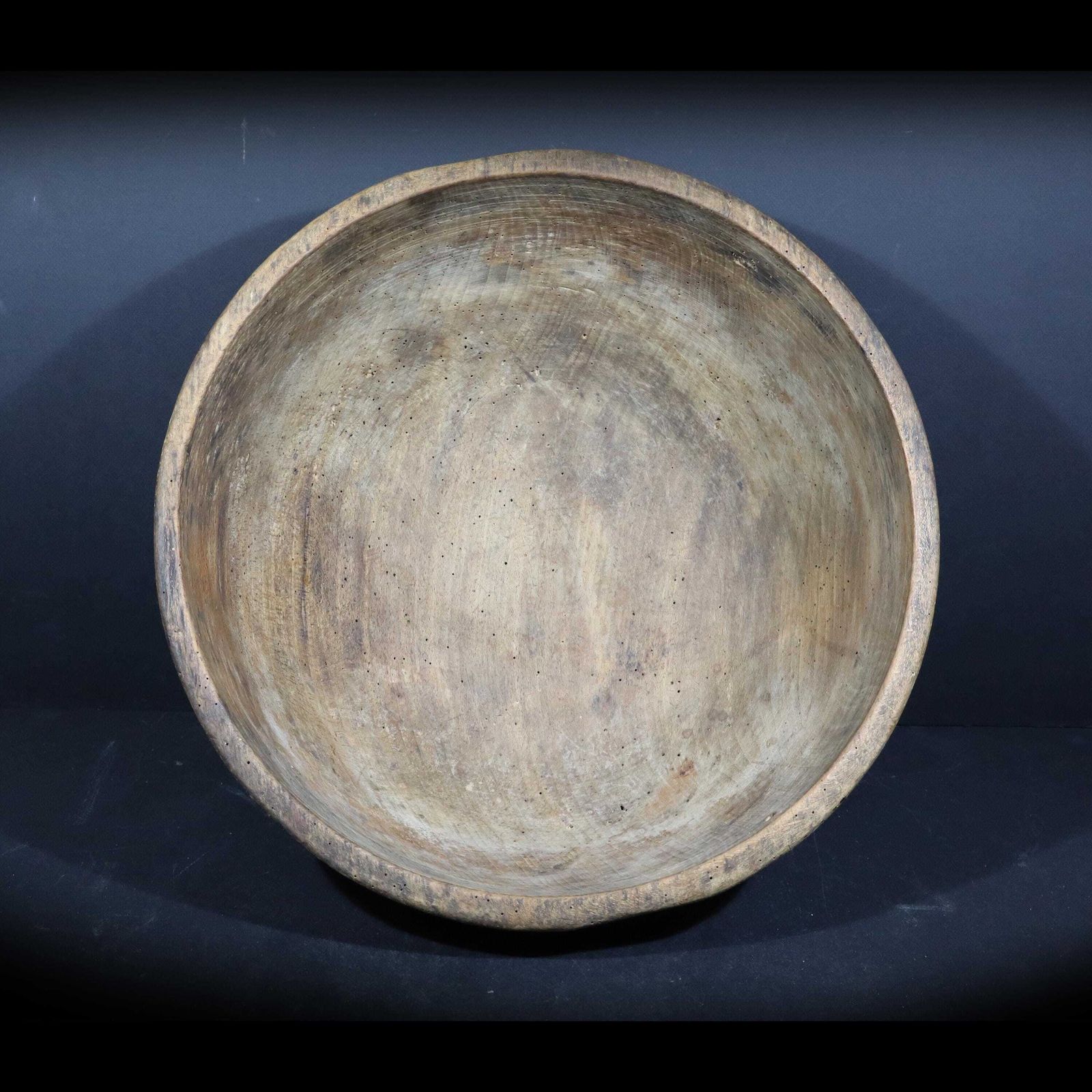 Antique Primitive French Wooden Bowl   Huge Hand Carved Farmhouse Dough photo furniture