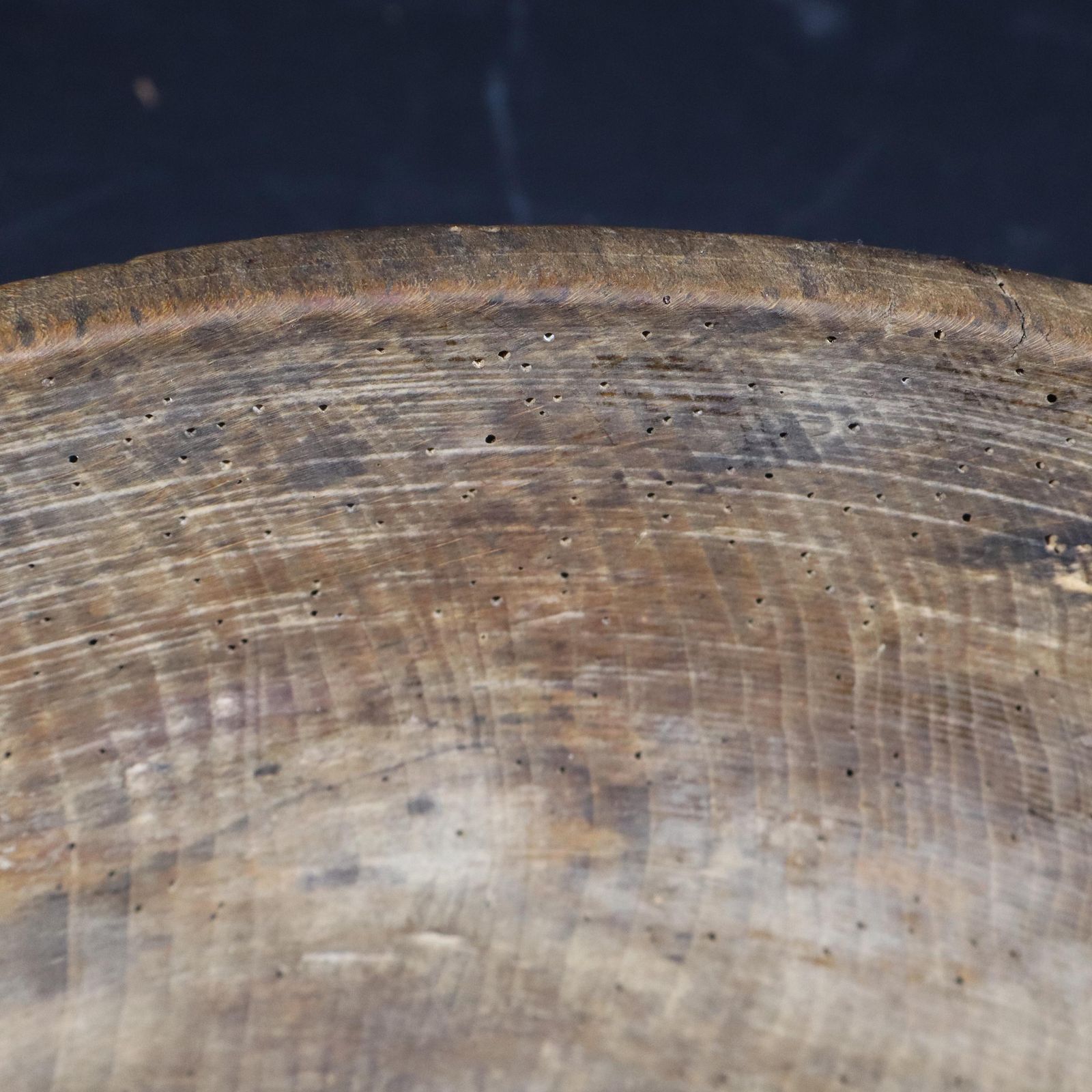 Antique Primitive French Wooden Bowl   Huge Hand Carved Farmhouse Dough photo buy