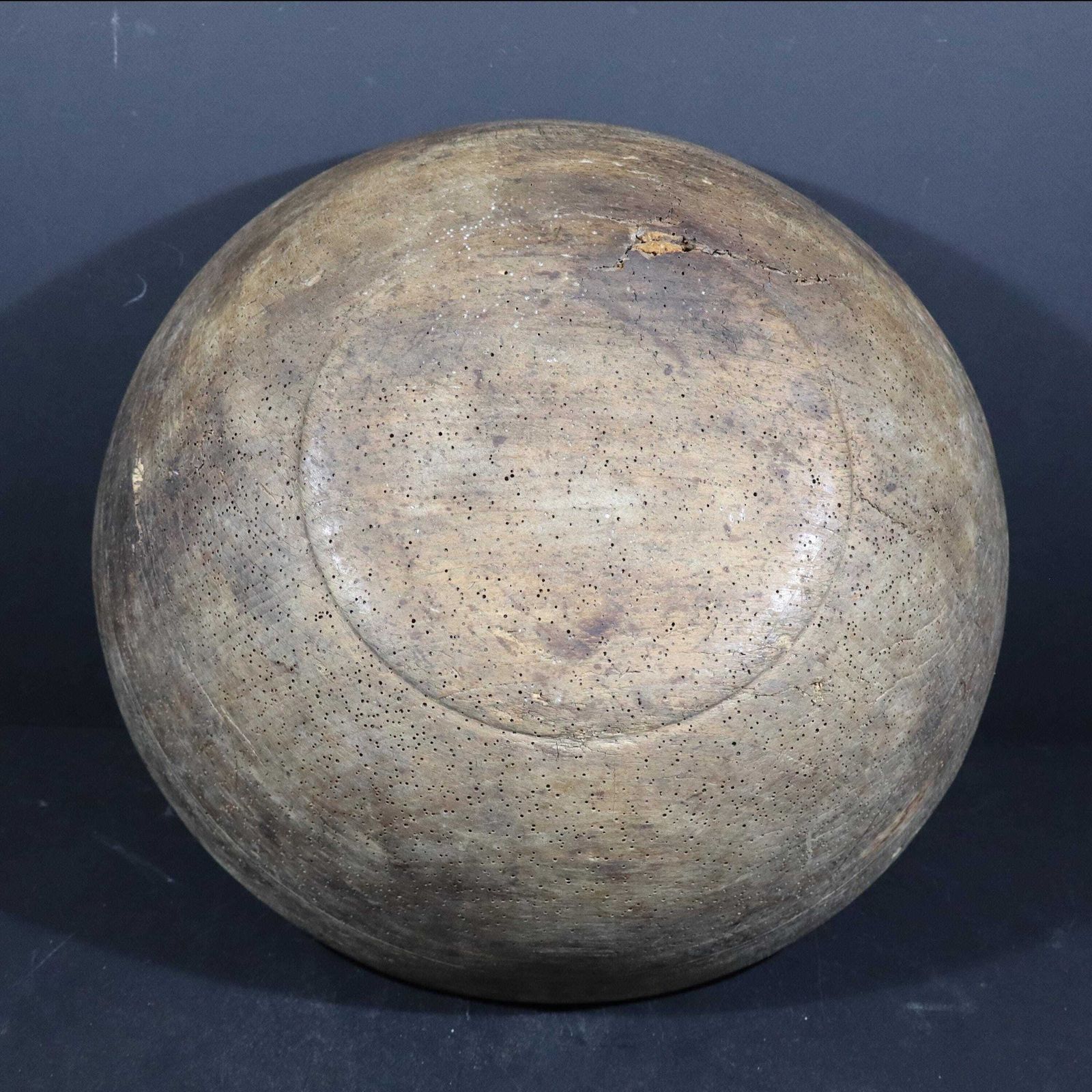 photo furniture Antique Primitive French Wooden Bowl   Huge Hand Carved Farmhouse Dough