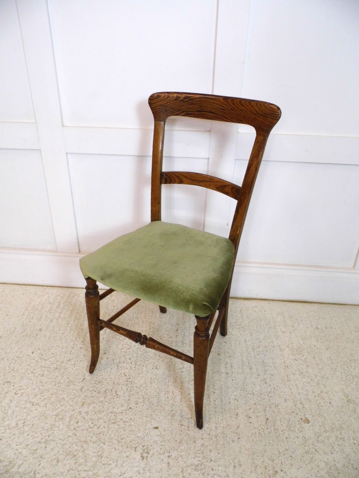 Antique Pitch Pine Bedroom Chair Victorian Tiger Pine Rare Side Chair Design photo Furniture