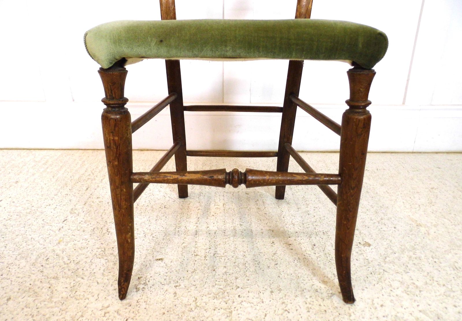 Antique Pitch Pine Bedroom Chair Victorian Tiger Pine Rare Side Chair Design photo vintage