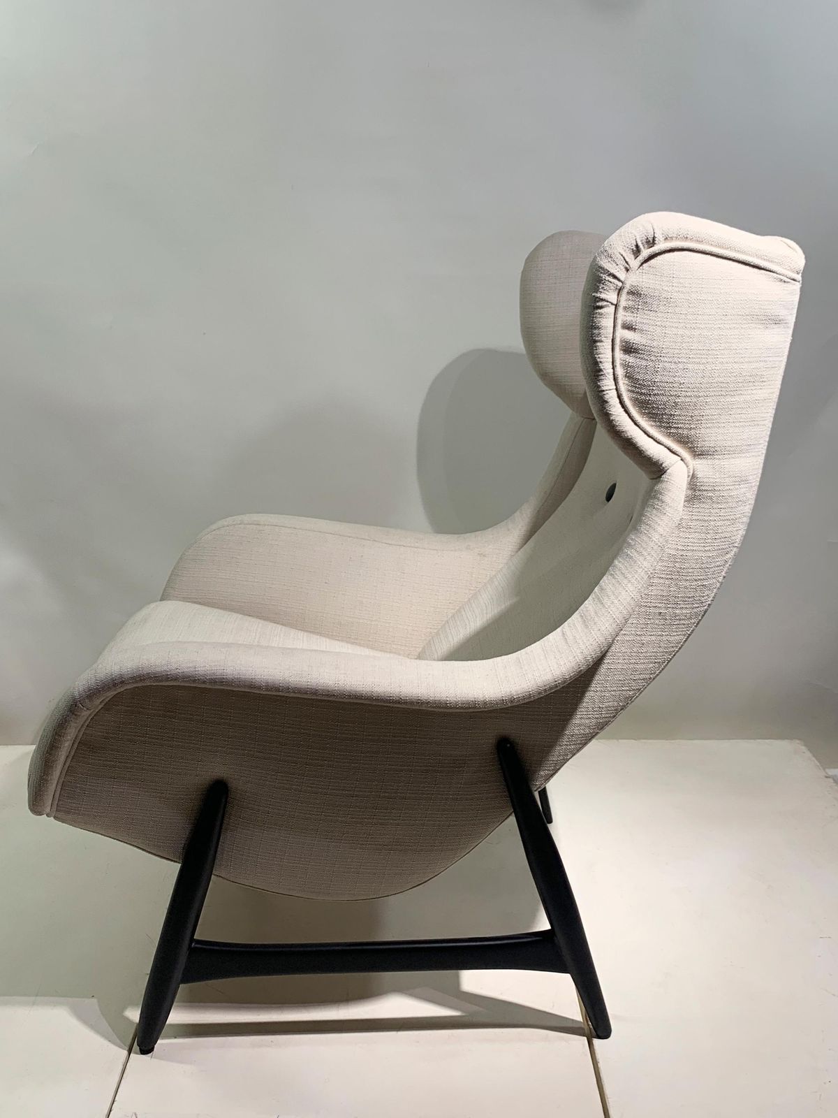 Bengt Ruda Lounge Chair In Cream/Beige Fabric For Artifort, Circa 1960 photo 4545.0