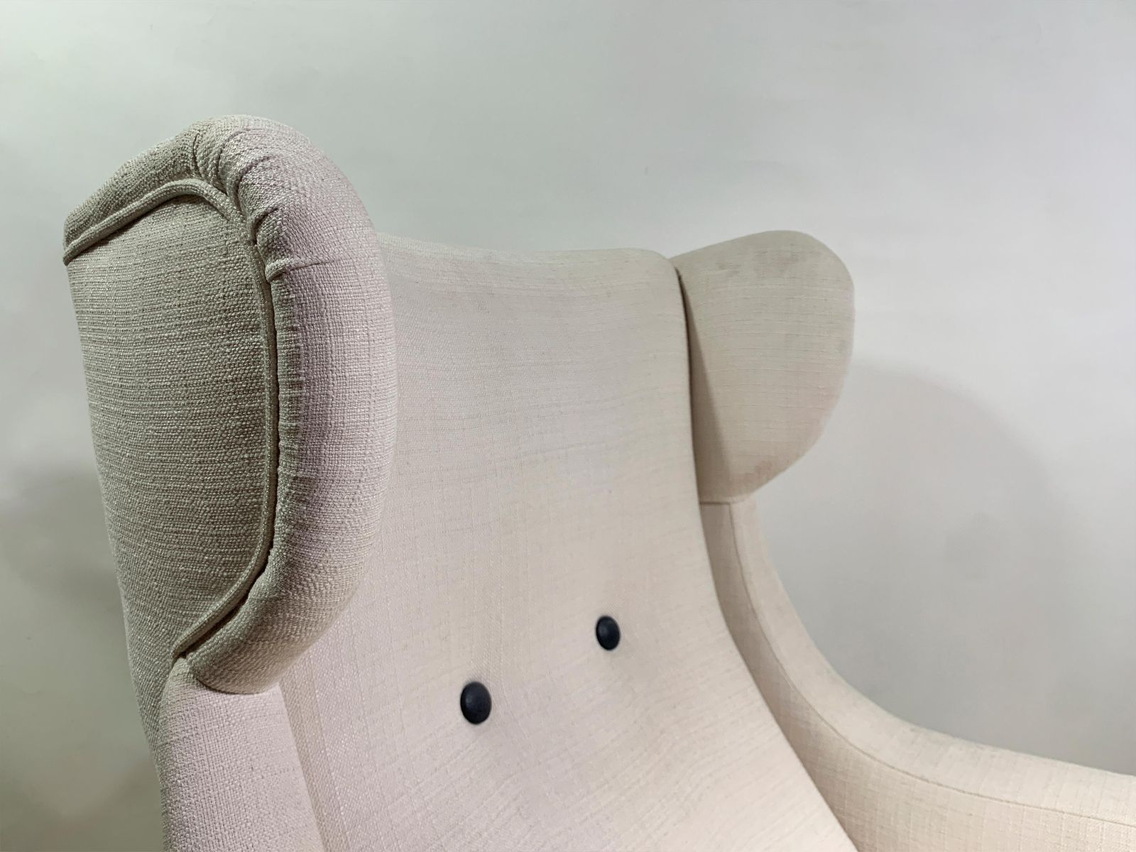 photo for sale Bengt Ruda Lounge Chair In Cream/Beige Fabric For Artifort, Circa 1960