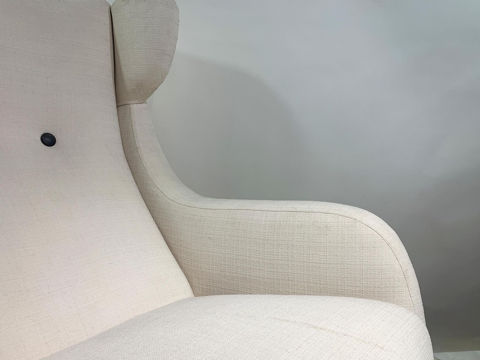 Furniture Bengt Ruda Lounge Chair In Cream/Beige Fabric For Artifort, Circa 1960 photo
