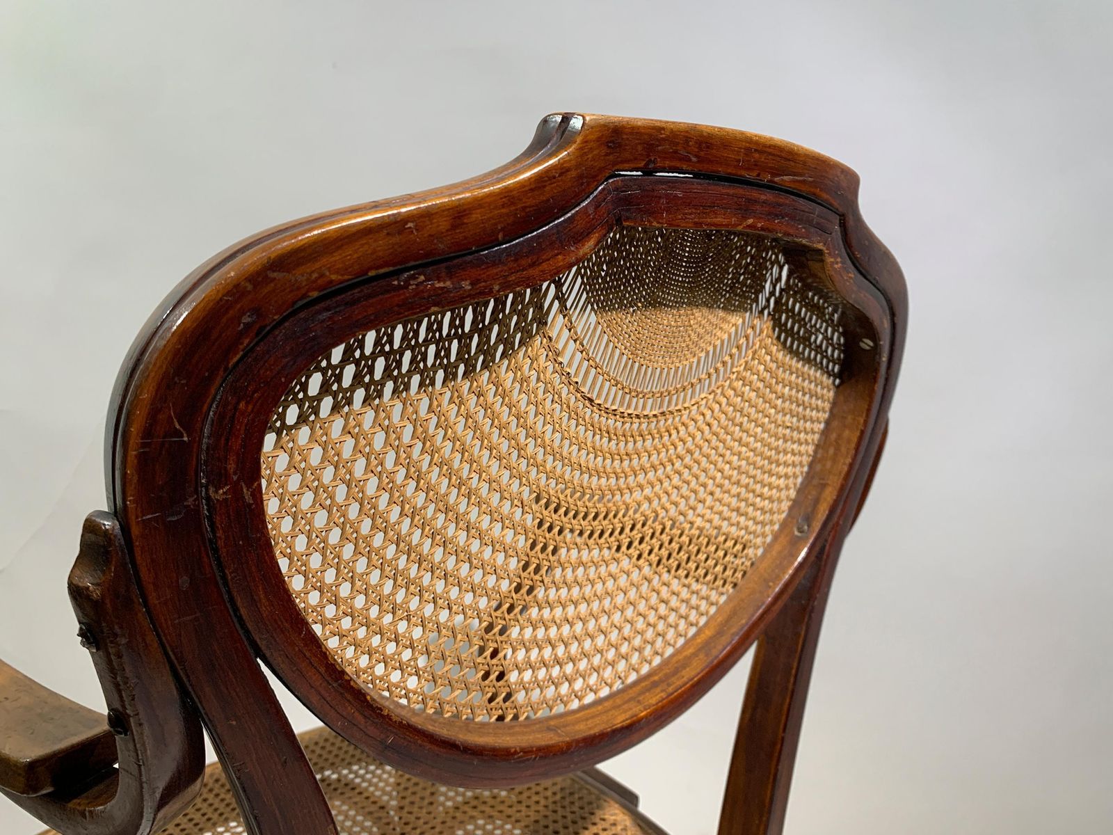 1606.0 J. & J. Kohn Bentwood Armchair With Rattan Seat And Back, Austria , Circa 1900 photo