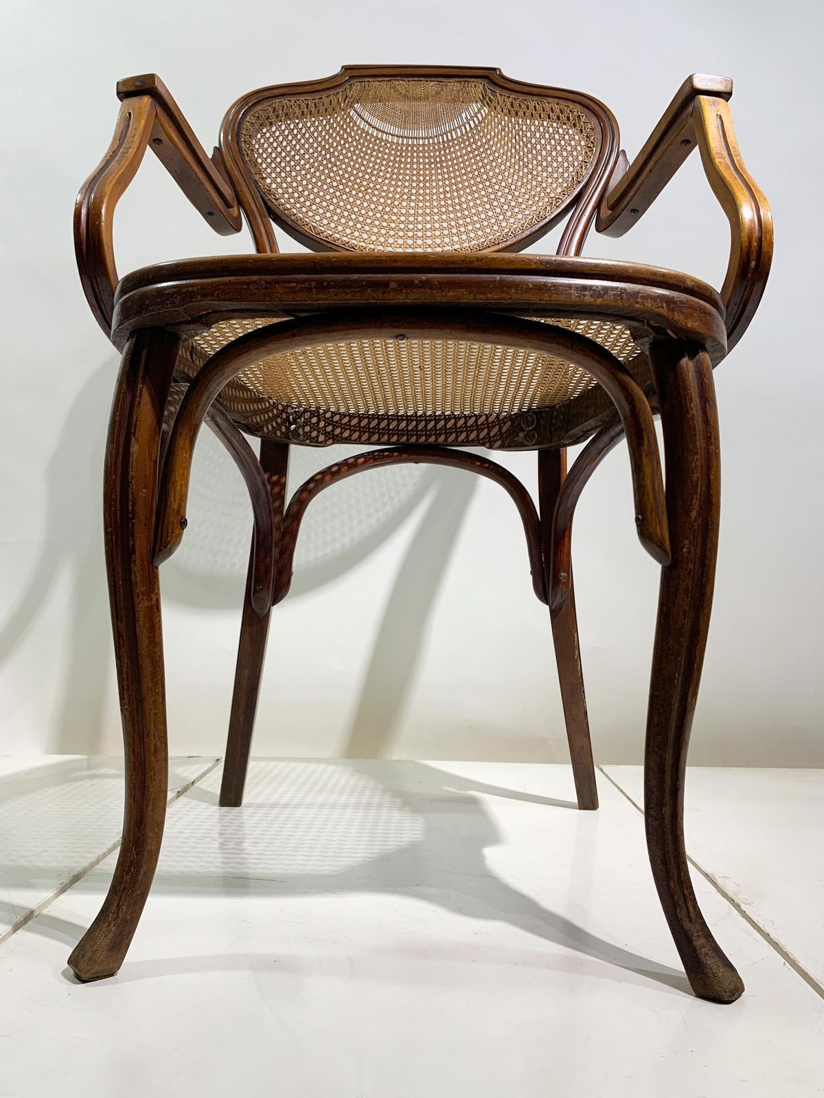 photo buy J. & J. Kohn Bentwood Armchair With Rattan Seat And Back, Austria , Circa 1900