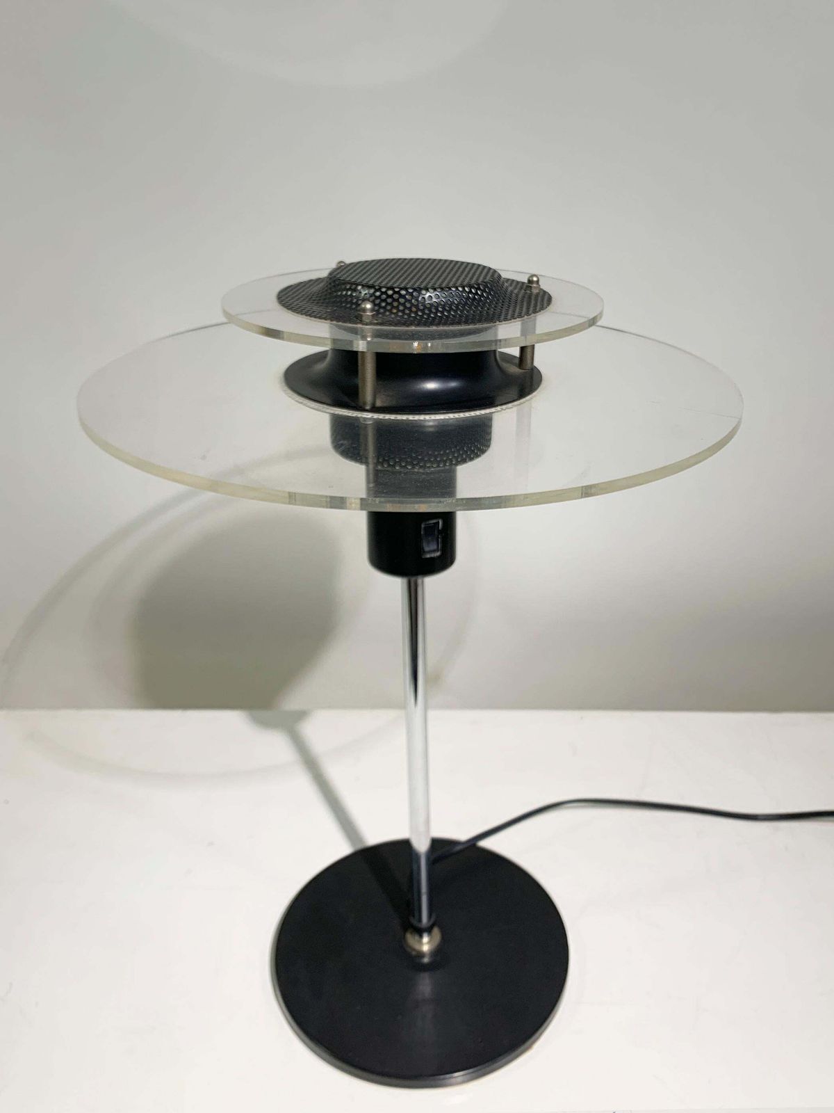 Space Age Cirkel Ikea Table Lamp Plexiglass (Acrylic) And Metal, 1990 photo 1398.0