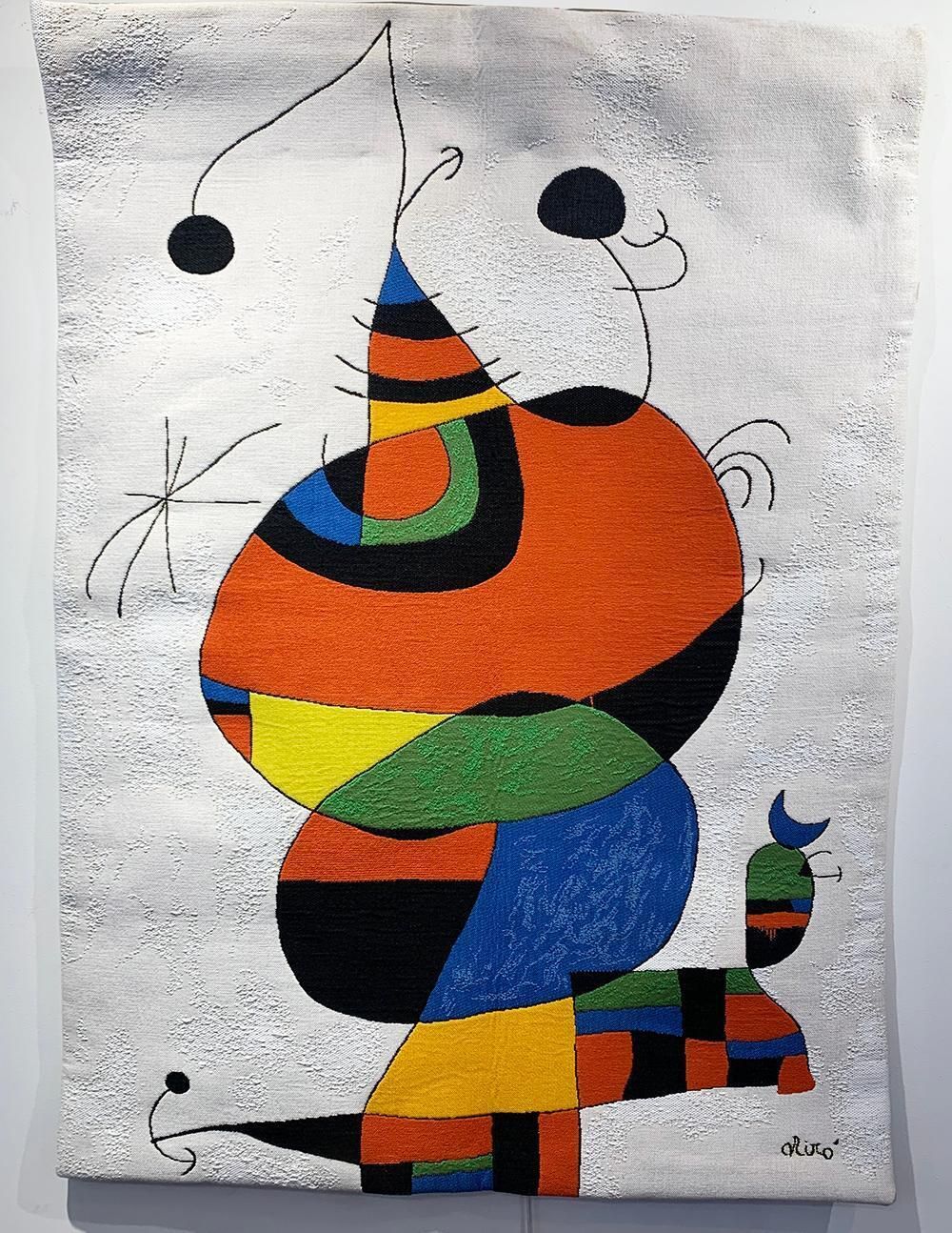 'Femme, Oiseau, étoile', Tapestry After The Painting Of Joan Miro By Jules Pansu photo furniture