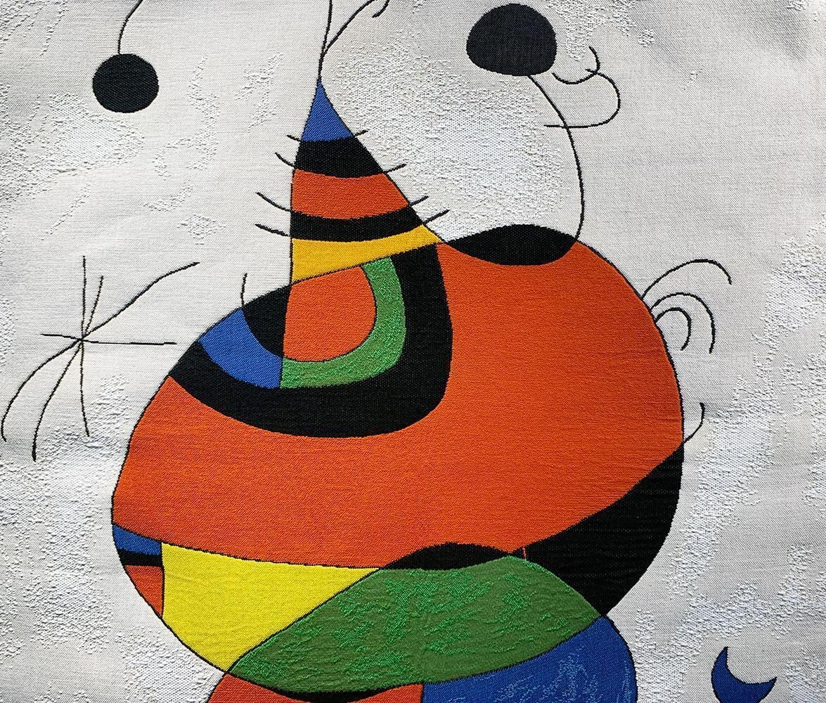 'Femme, Oiseau, étoile', Tapestry After The Painting Of Joan Miro By Jules Pansu photo vintage