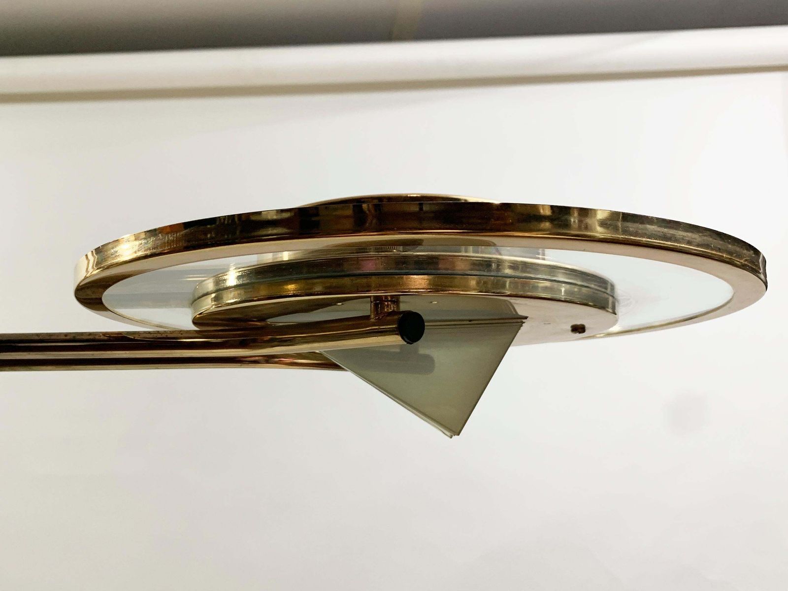Art Deco Brass Chandelier, France, Circa 1930 photo 2447.0