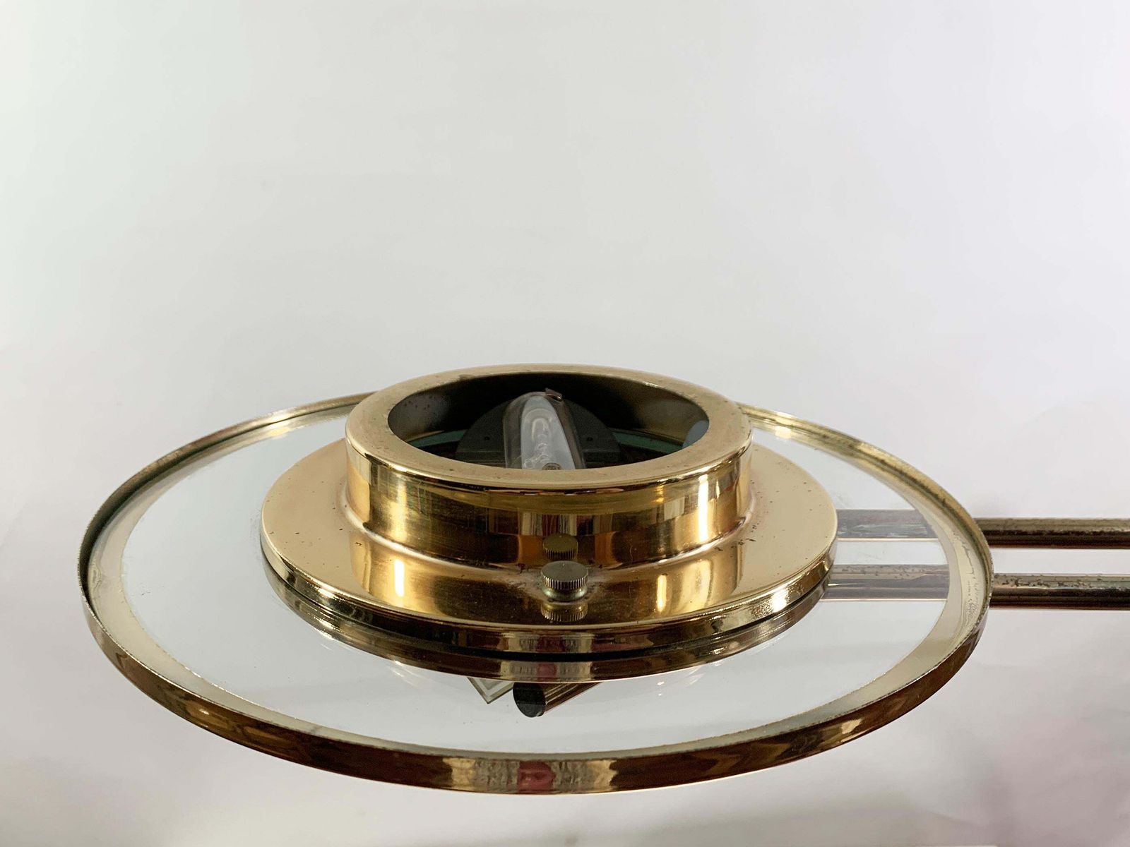 photo furniture Art Deco Brass Chandelier, France, Circa 1930