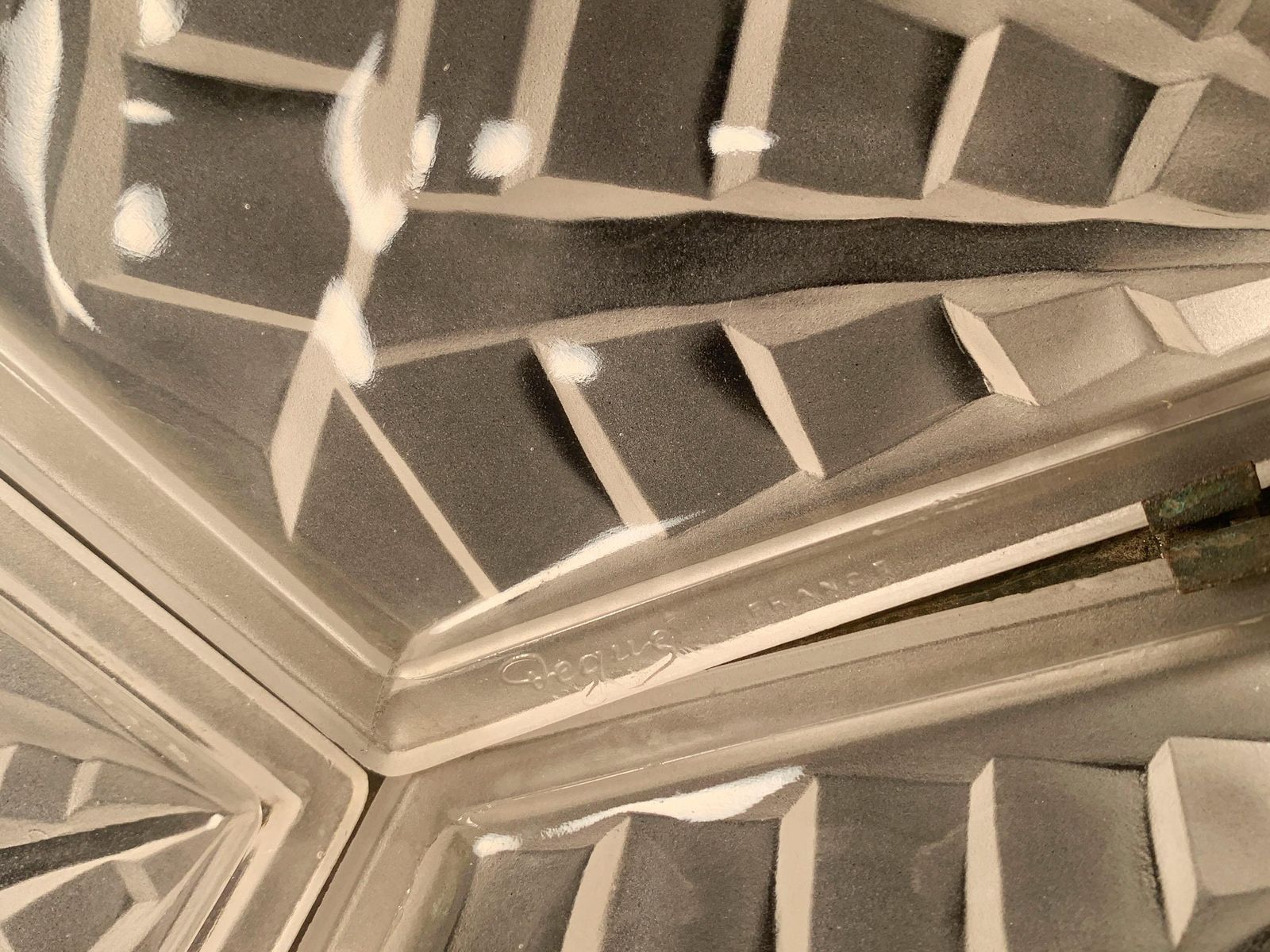 photo buy French Art Deco Chandelier Signed “Degué”, France, Circa 1930s