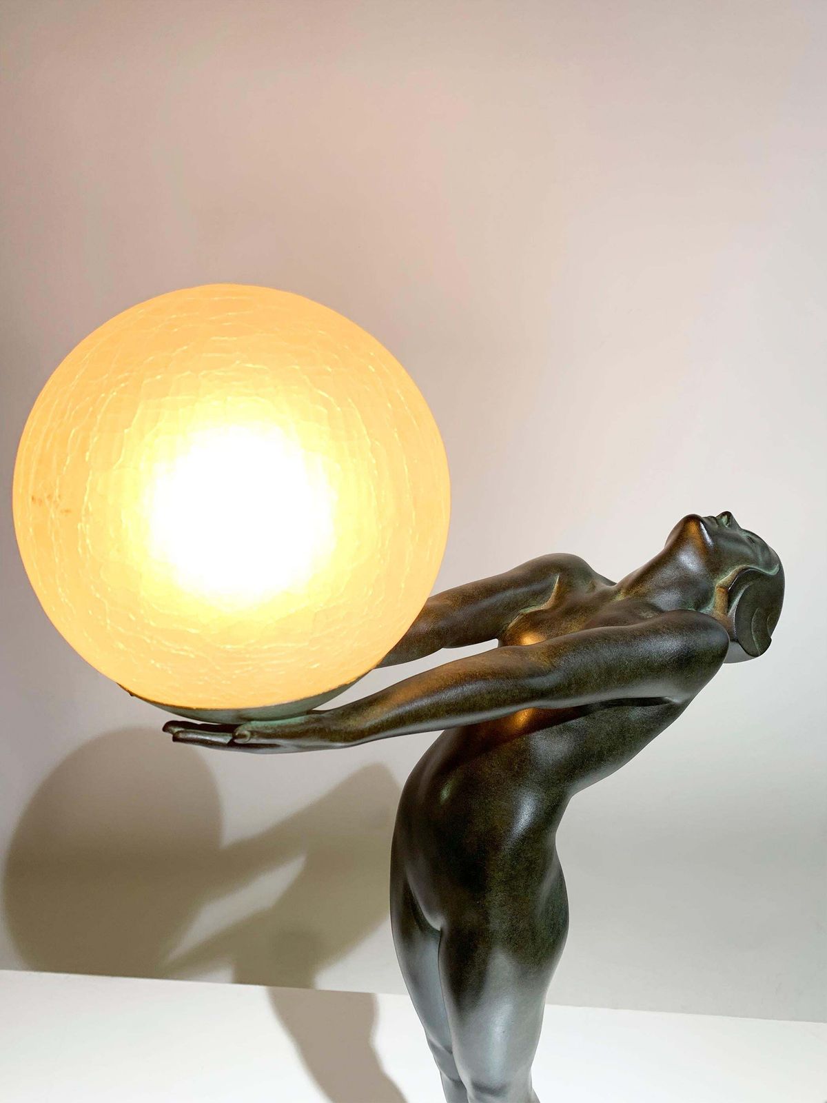 5943.0 "Lumina" Table Lamp/Sculpture By Max Le Verrier Signed "Le Verrier" photo