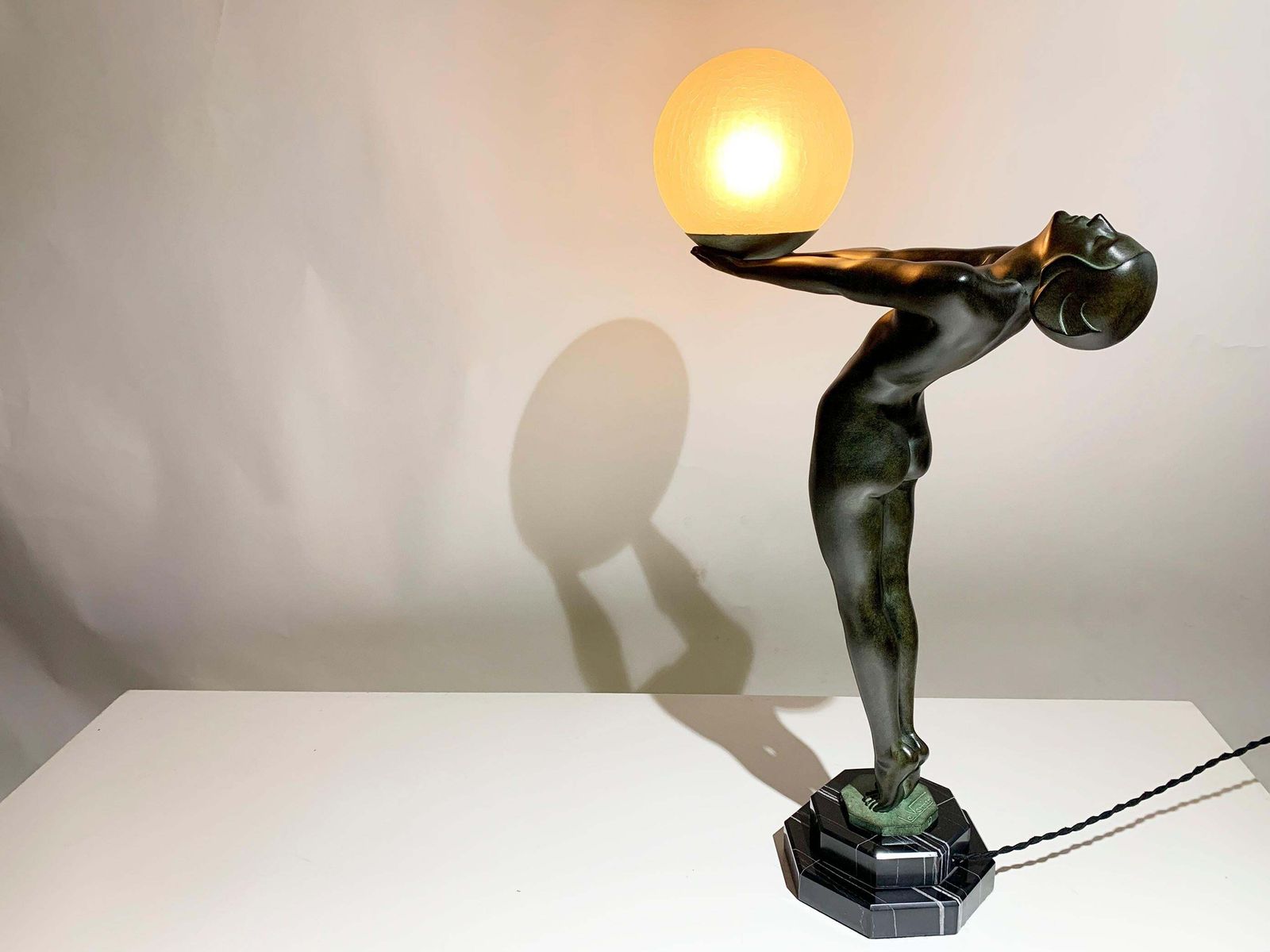 photo vinterior "Lumina" Table Lamp/Sculpture By Max Le Verrier Signed "Le Verrier"