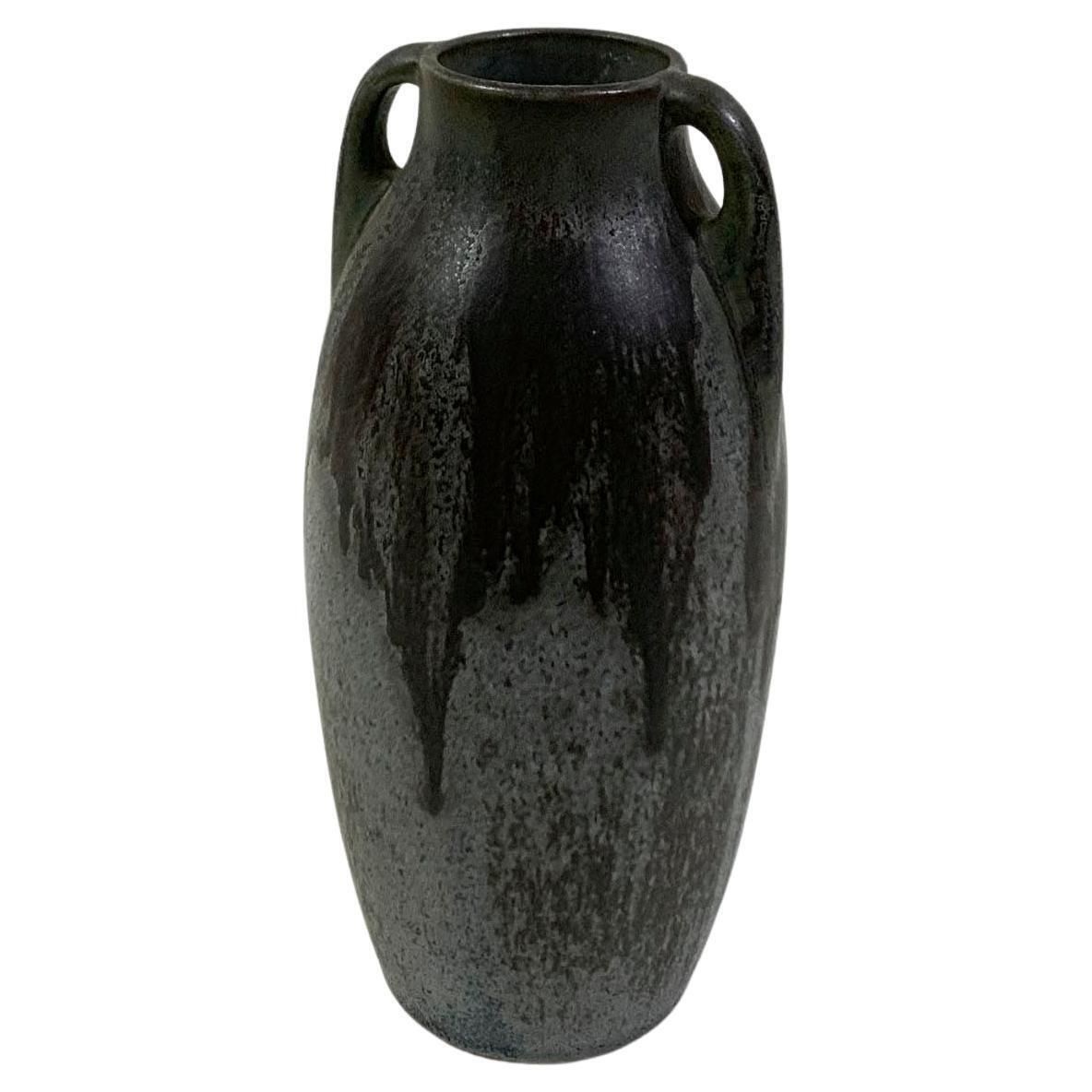 Glazed Ceramic Vase Stamped Denbac, 1940's