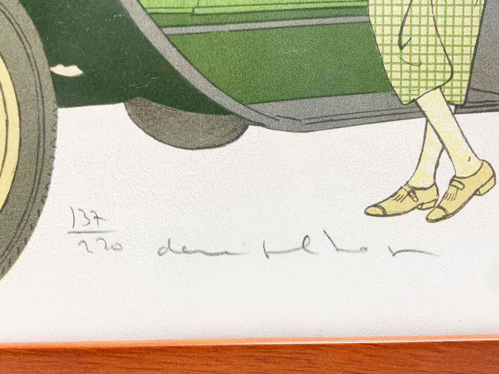 Denis Paul Noyer Lithograph, French Restaurant Drouant, Signed , 1979 photo vinterior