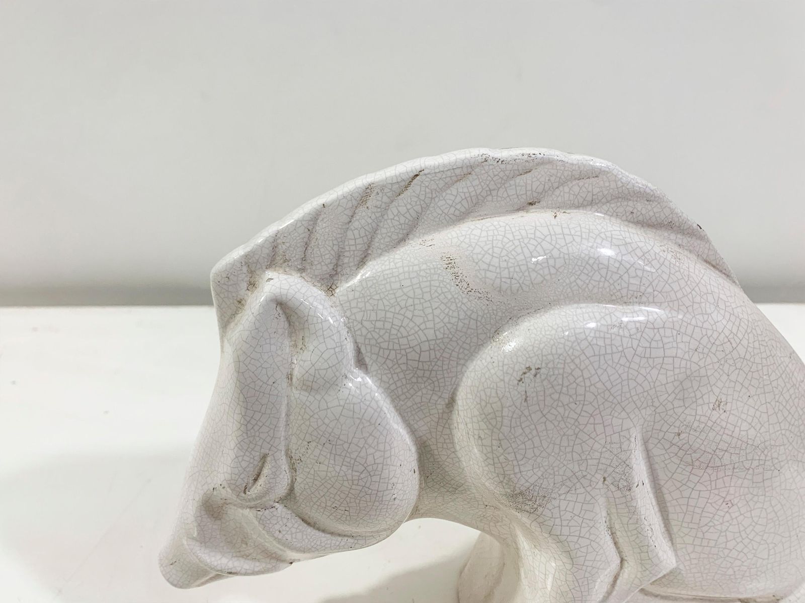 Vintage Art Deco "The Wild Boar" Sculpture Signed " Longwy " photo vintage