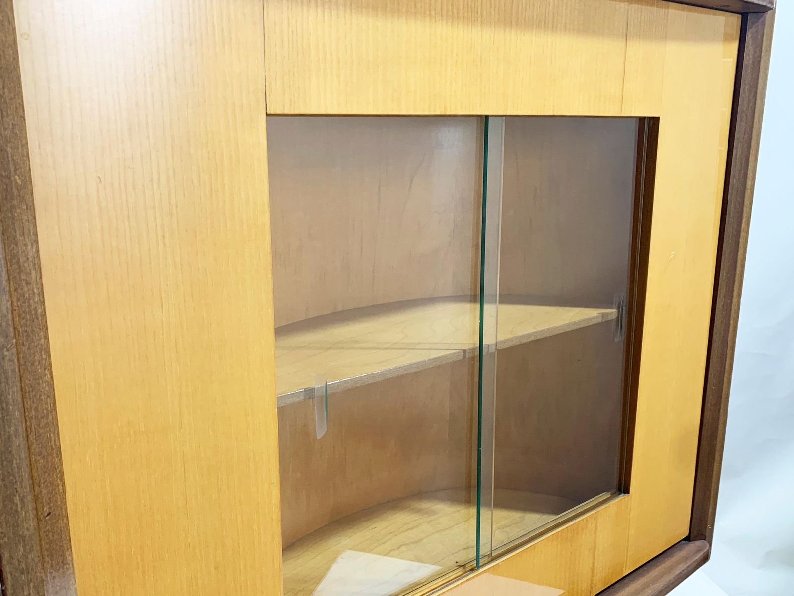 photo vinterior Mid Century Modern Revolving Dry Bar Cabinet, Circa 1950's