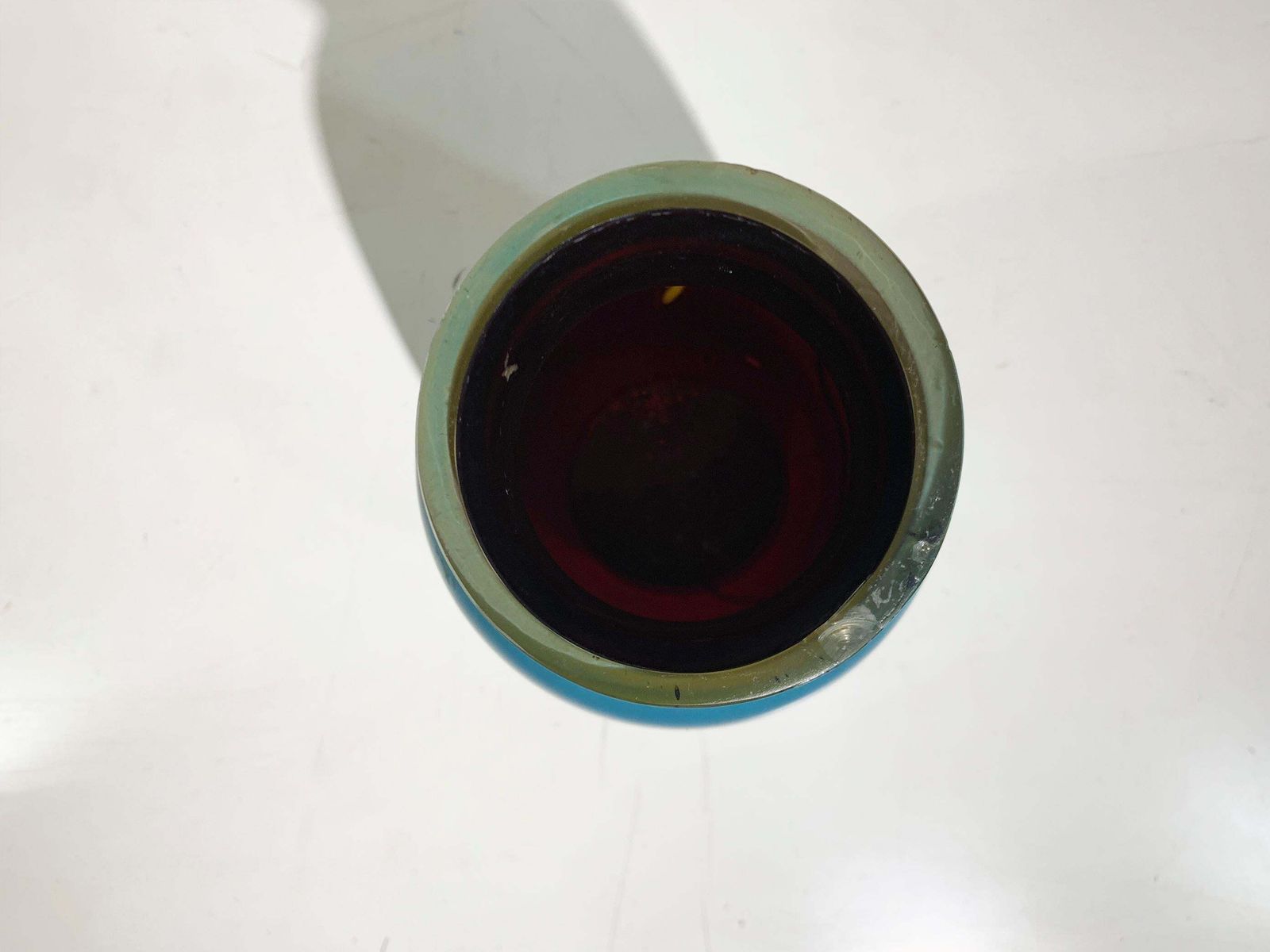 Mid 20th Century Enameled Glass Vase, France, Circa 1950's photo furniture