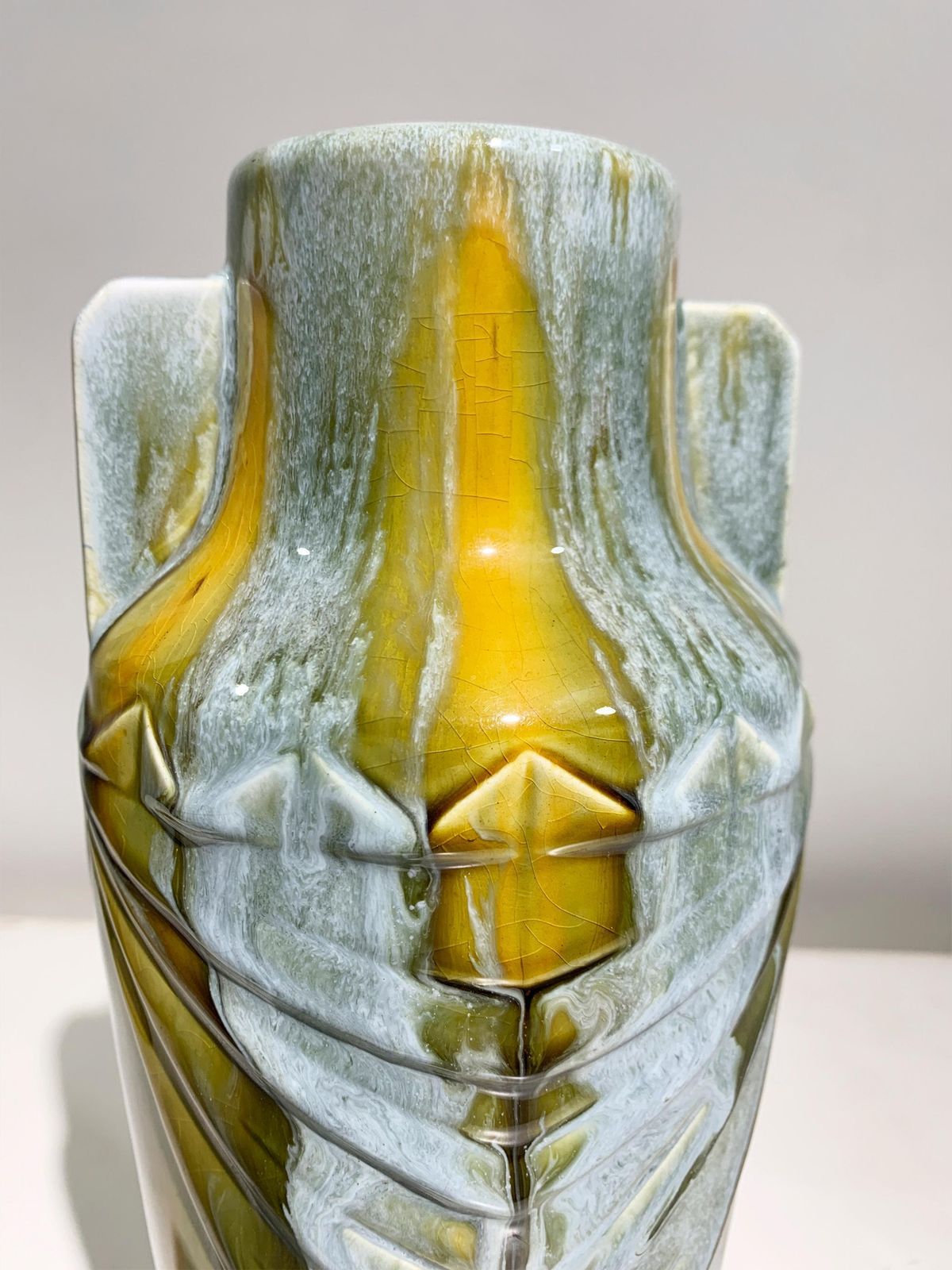 Home Decor Mid 20th Century Amphora Ceramic Vase, Numbered 308, France, Circa 1950's photo