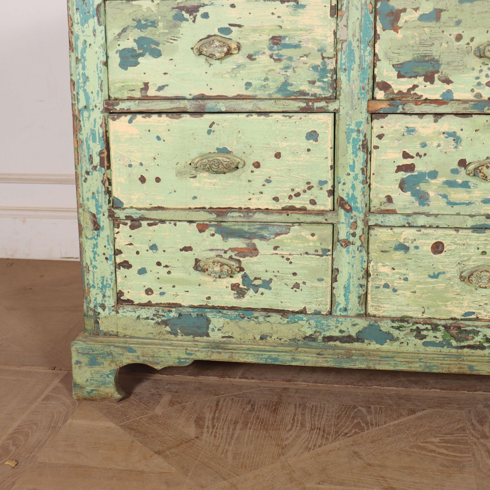 English Painted Dresser Base, 1800s photo for sale