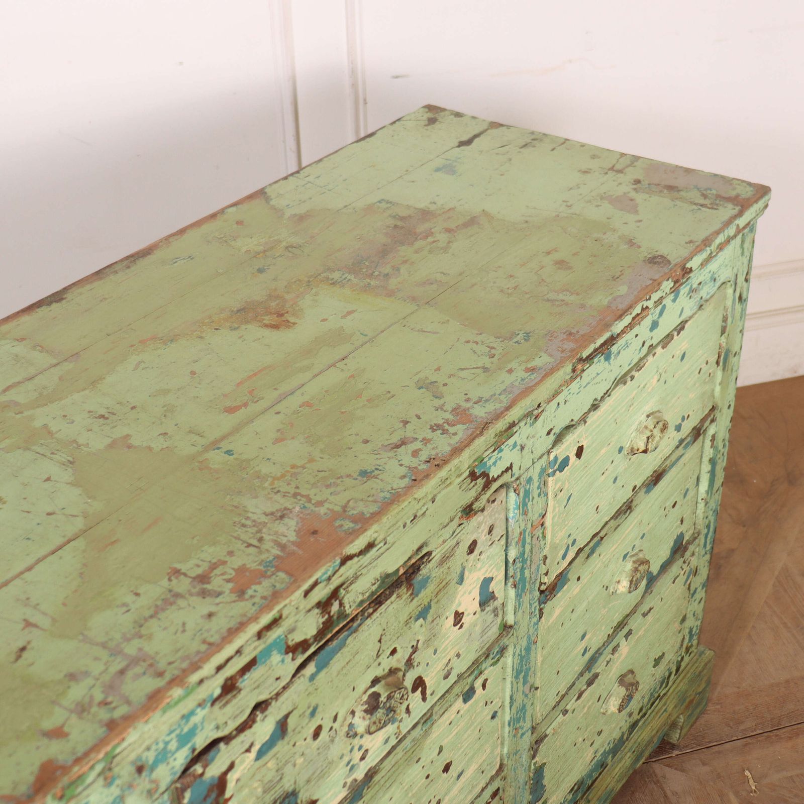 Furniture English Painted Dresser Base, 1800s photo