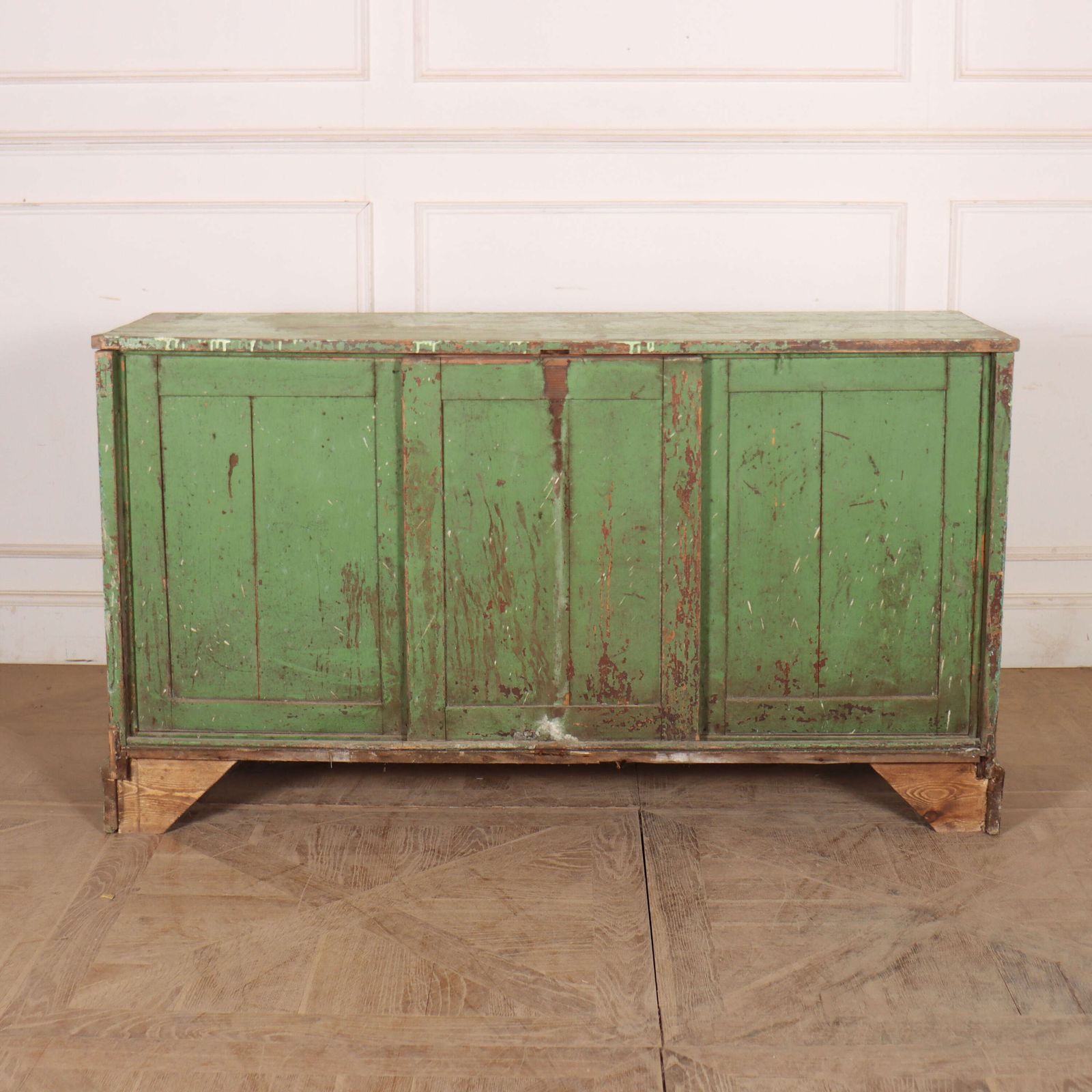 3420.0 English Painted Dresser Base, 1800s photo