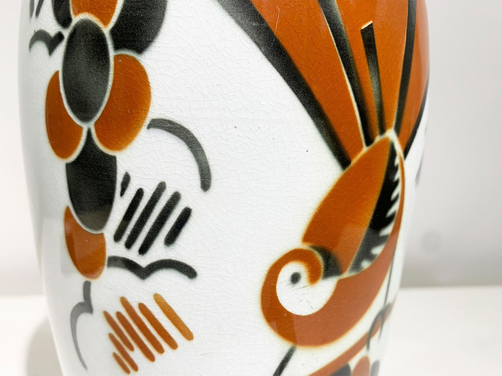 Art Deco Enameled Vase, Signed Keller And Guerin Luneville, France photo 714.0