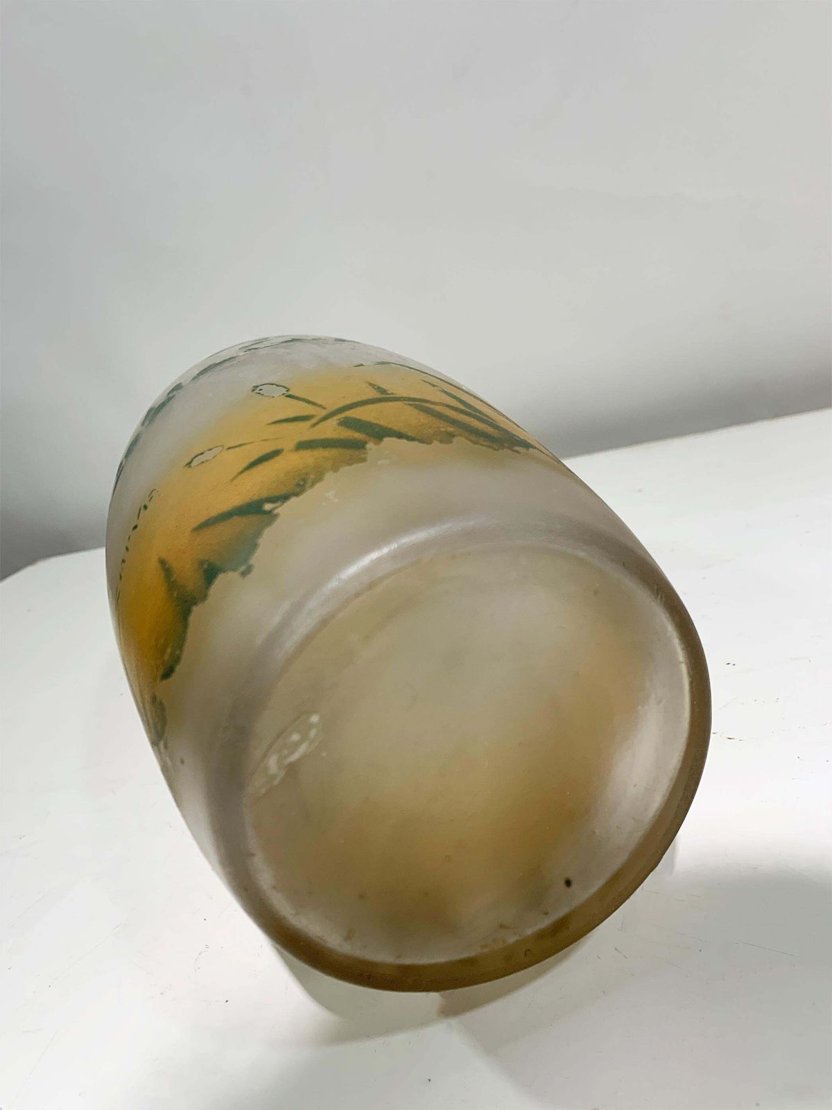 Art Deco Enameled Vase Signed "Sarva", France , Circa 1920's photo vintage