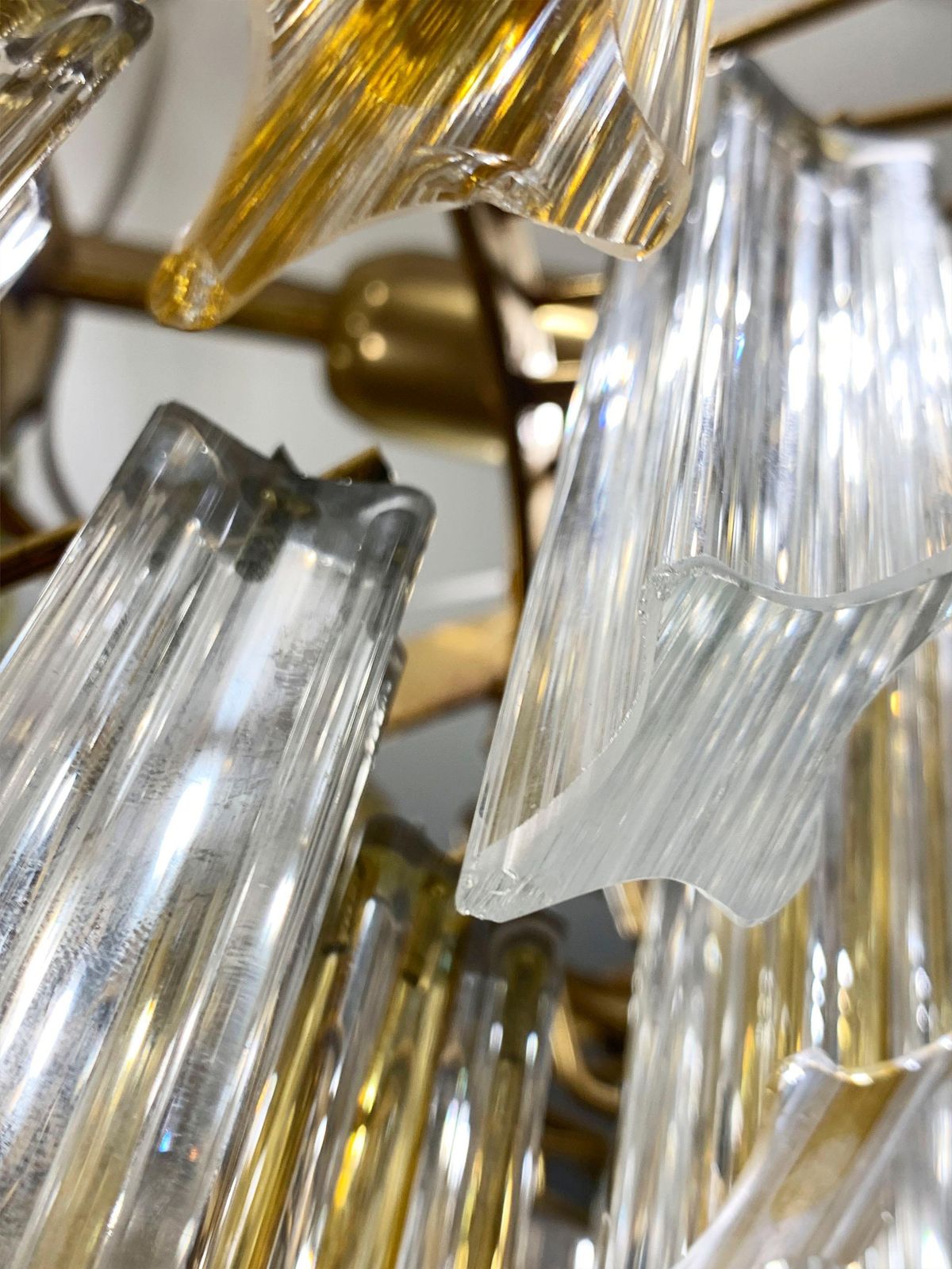 Quadriedro Murano Glass Chandelier By Venini , Circa 1960s photo 18878.0