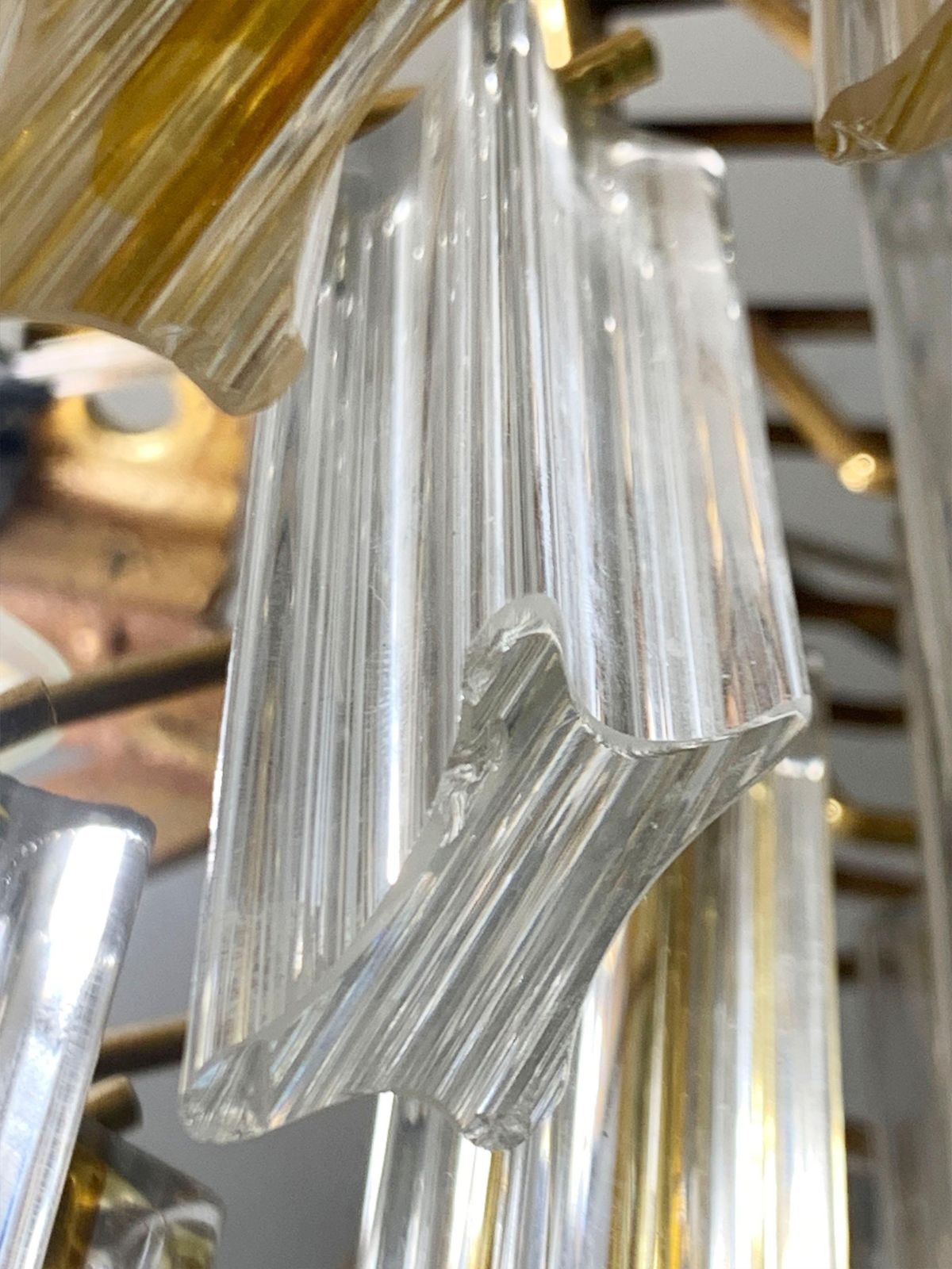Quadriedro Murano Glass Chandelier By Venini , Circa 1960s photo vinterior